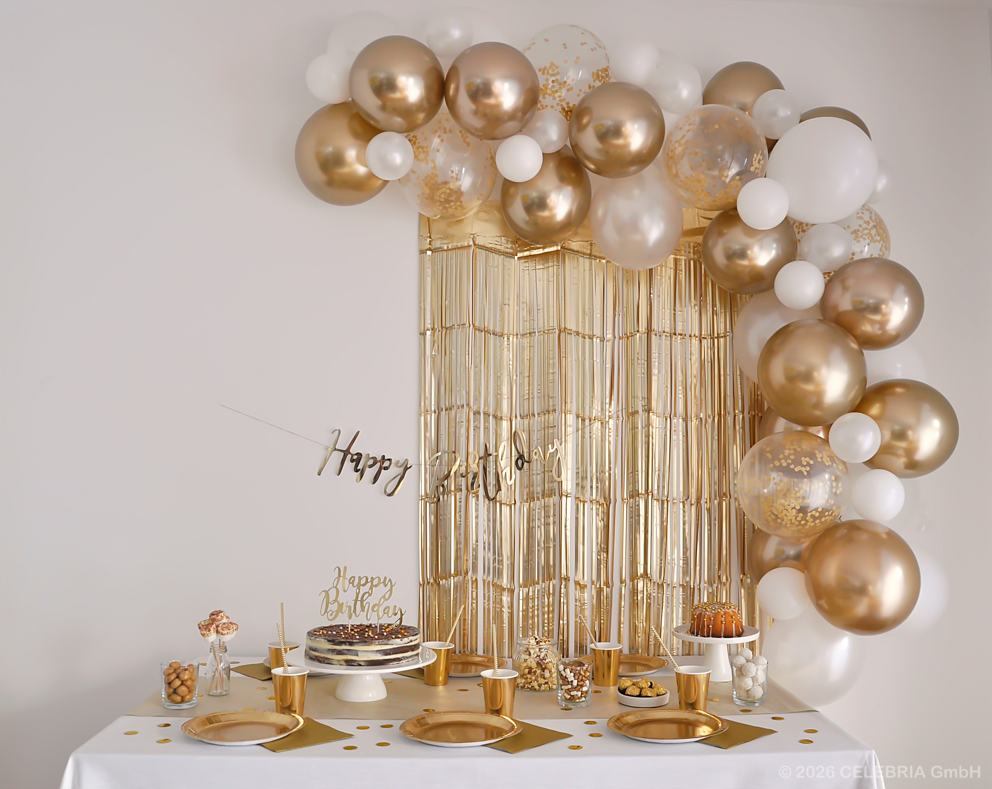 Ballongirlande "Gold" (1 DIY-Set)
