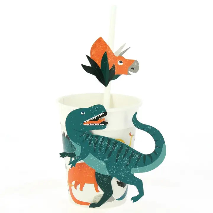 Trinkhalme "Dinosaurier" (6 Stk.)