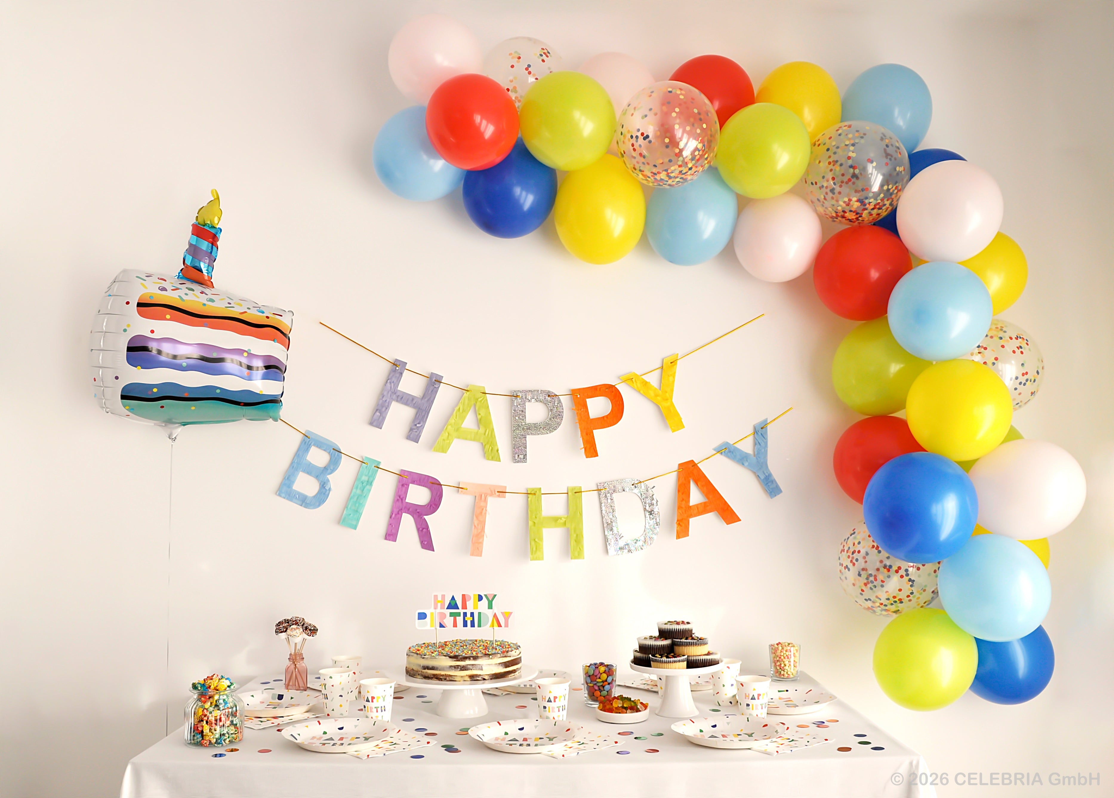Ballongirlande "Alles Gute" (1 DIY-Set)
