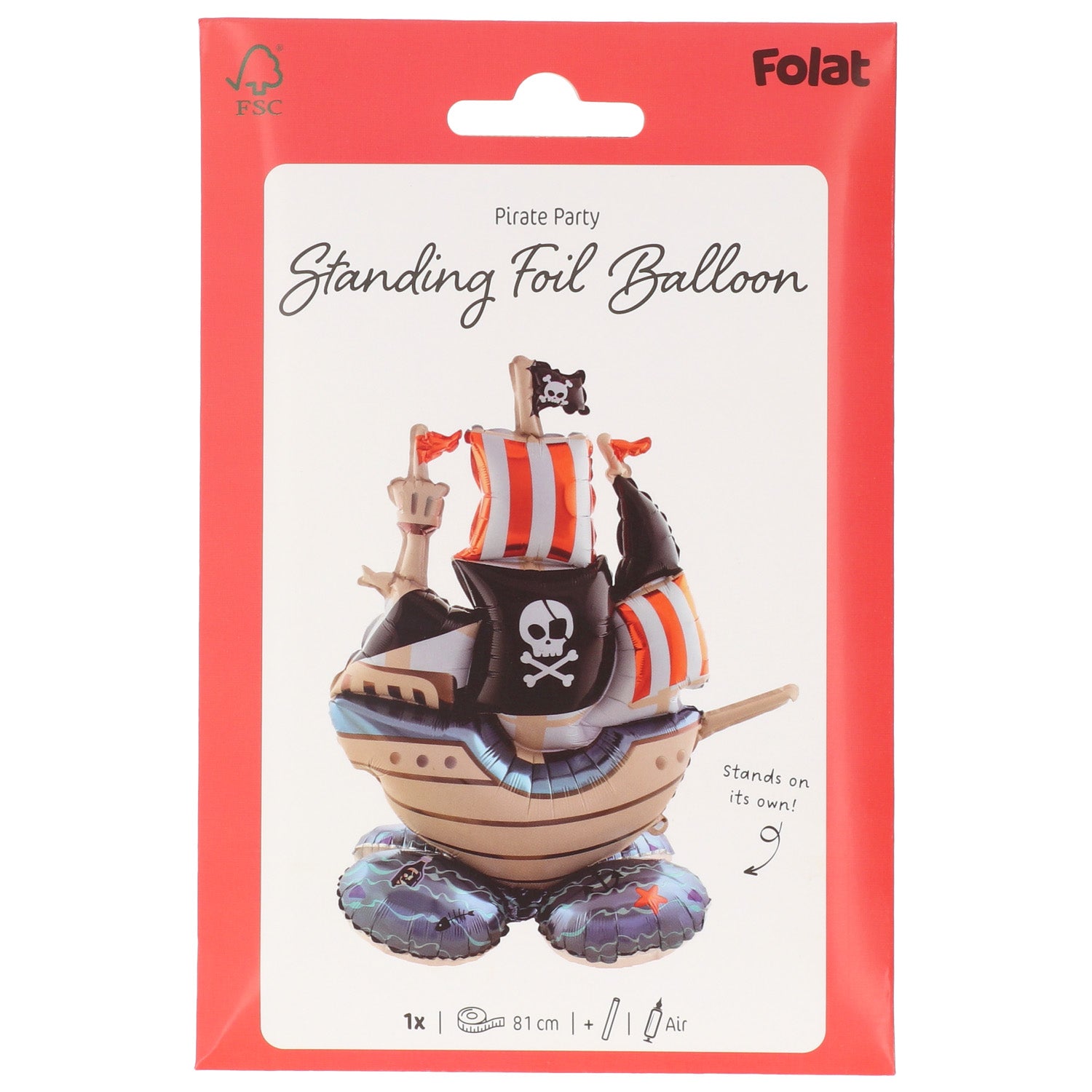 Folienballon "Piratenschiff" stehend (1 Stk.)