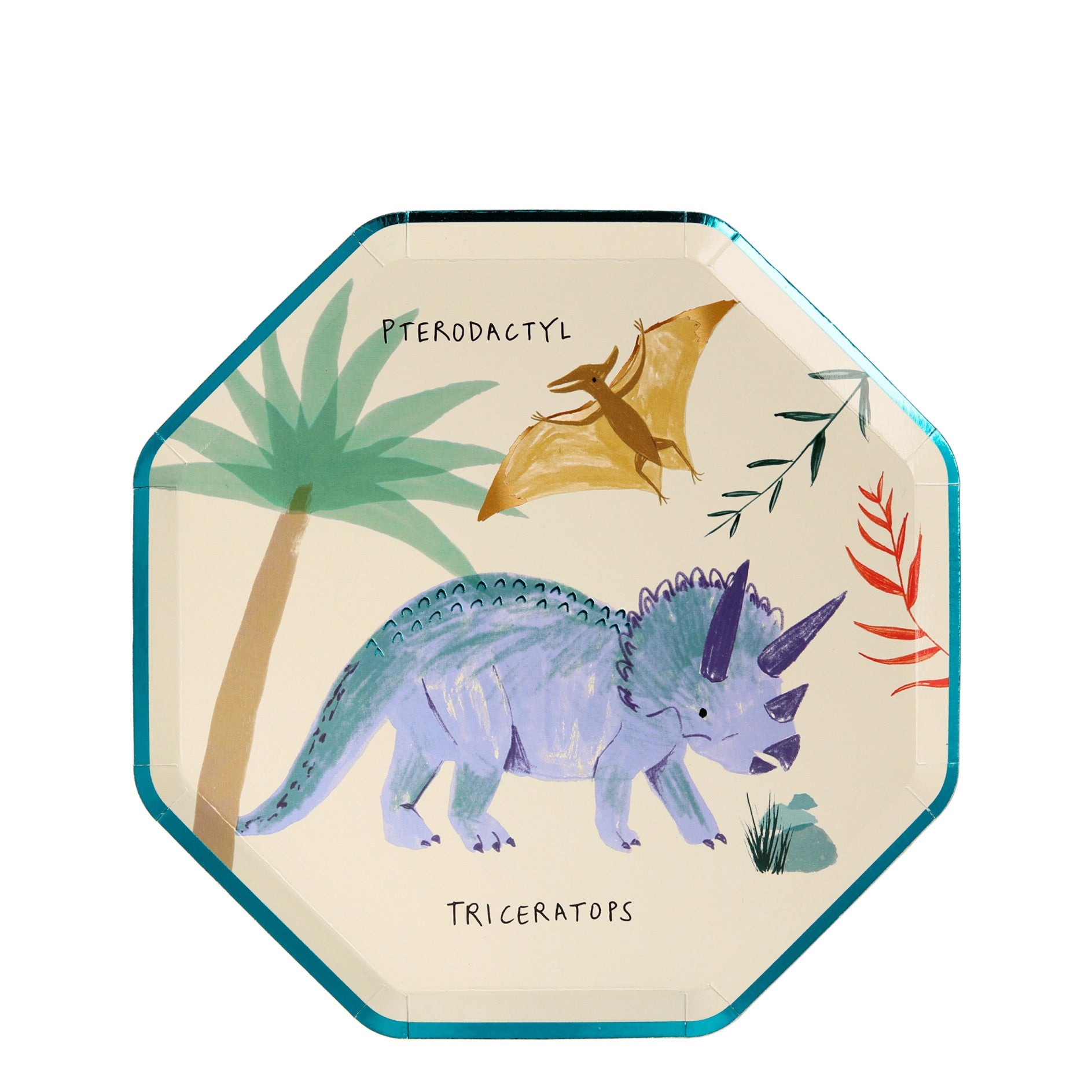 Teller "Dinosaurierarten" (8 Stk.)