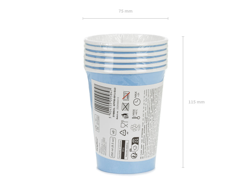 Becher hellblau (6 Stk.)