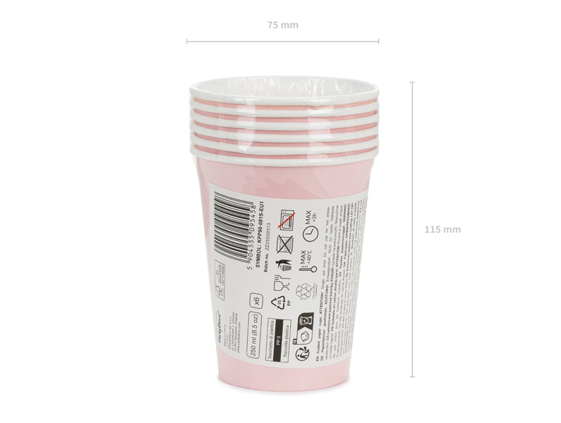 Becher rosa (6 Stk.)
