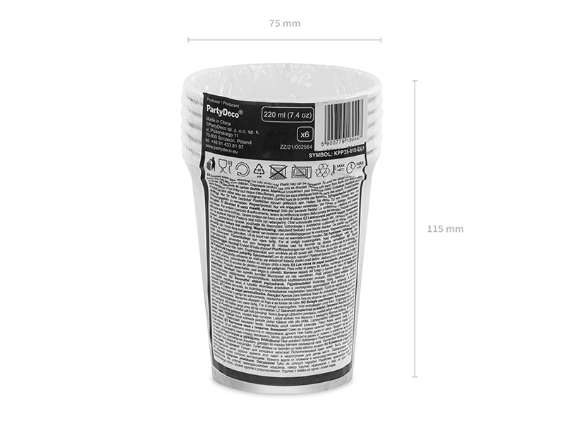 Becher silber (6 Stk.)