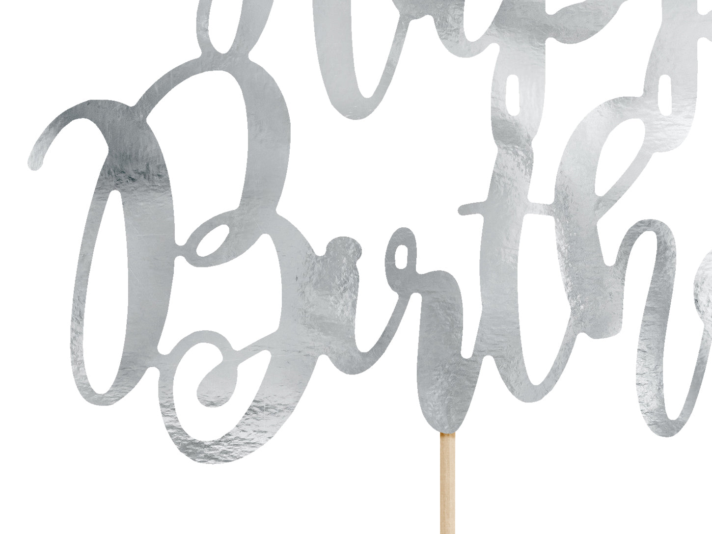 Kuchentopper "Happy Birthday" silber (1 Stk.)