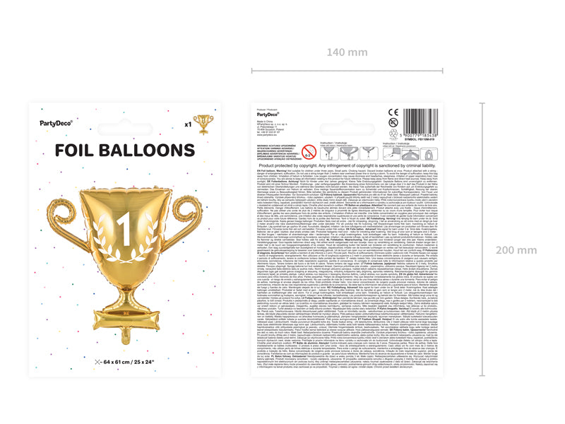 Folienballon "Pokal" (1 Stk.)
