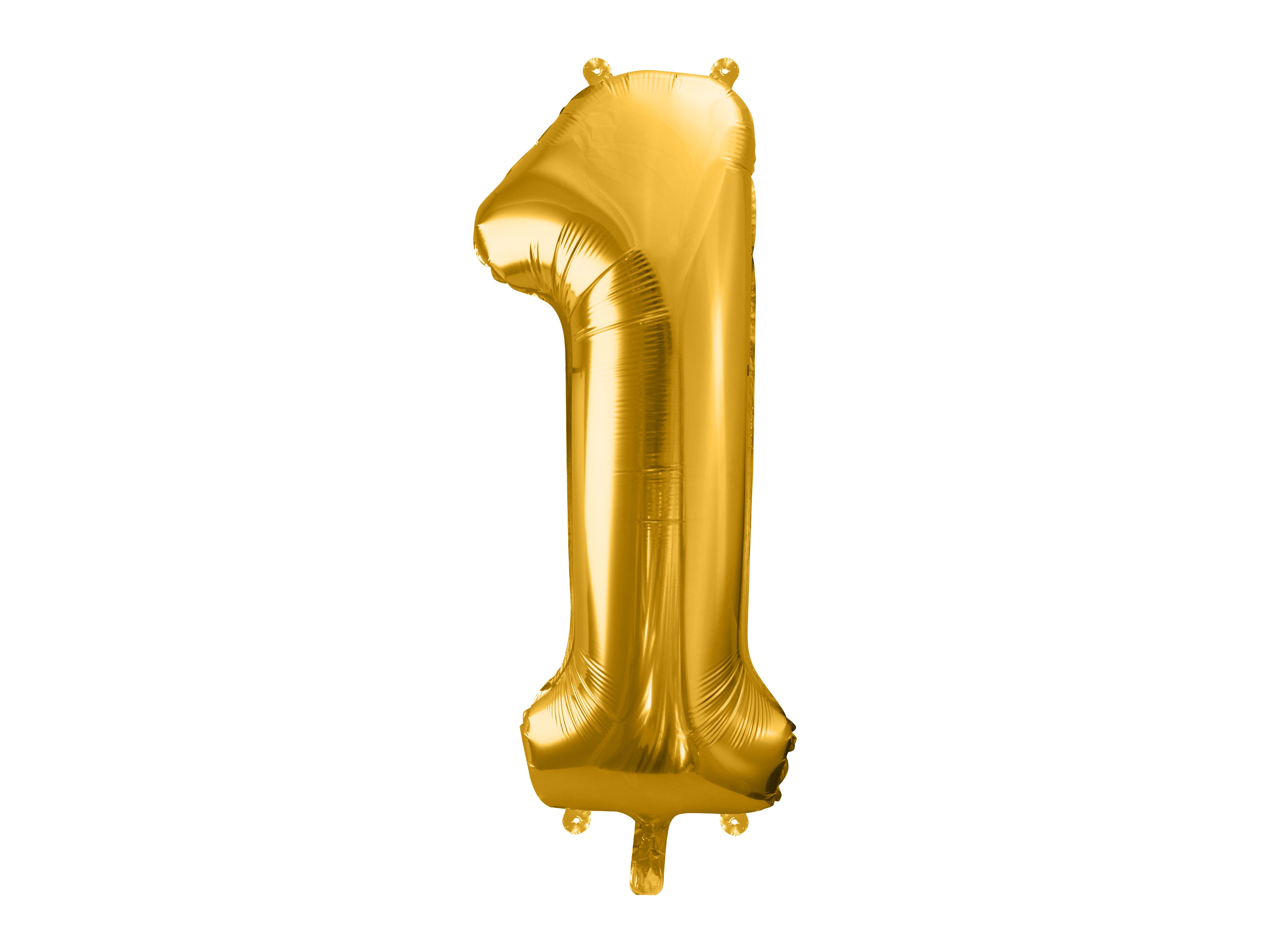 Folienballon Zahl "1" gold (1 Stk.)