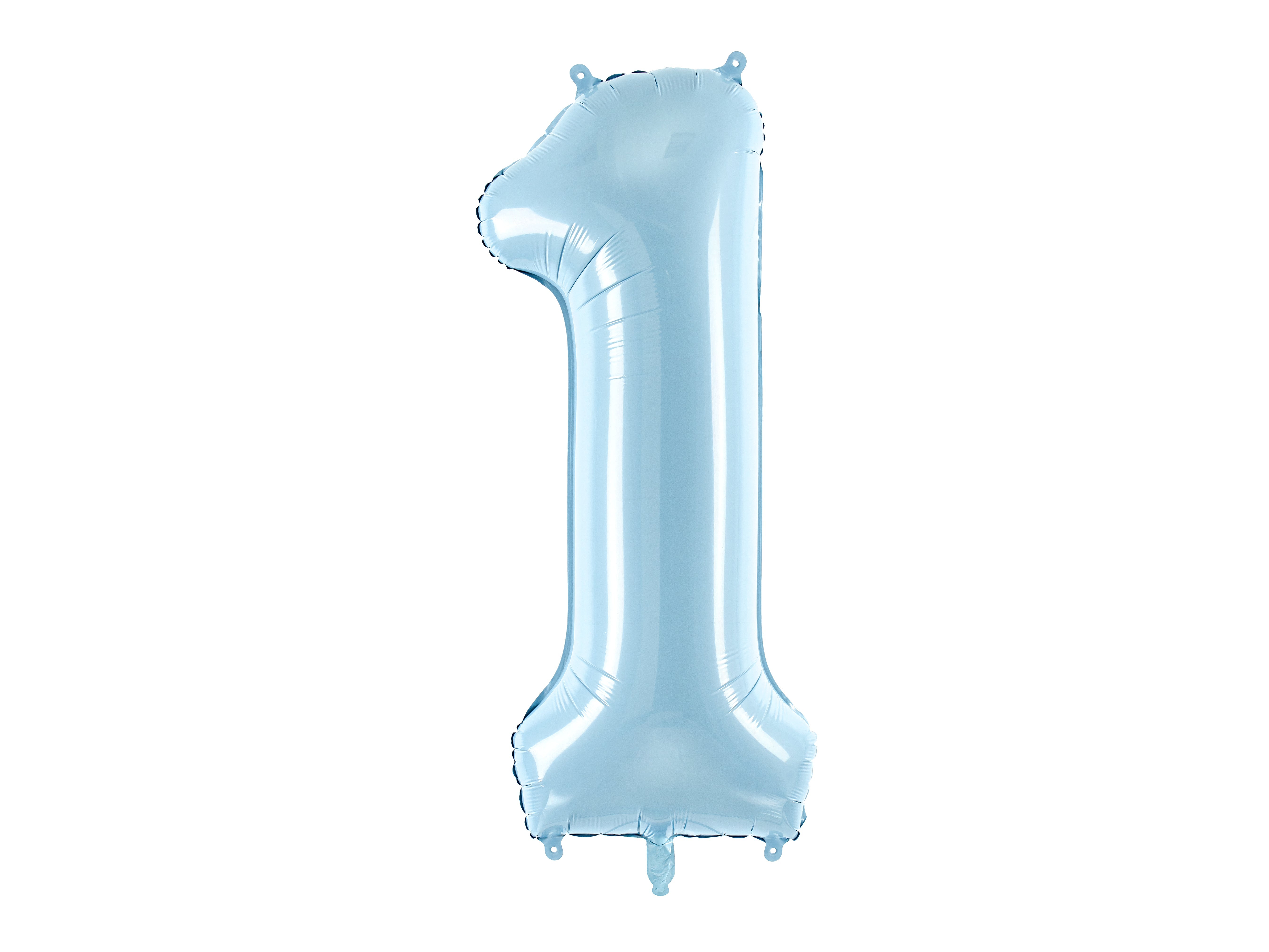 Folienballon Zahl "1" hellblau (1 Stk.)