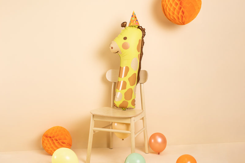 Folienballon Zahl "1" Giraffe (1 Stk.)