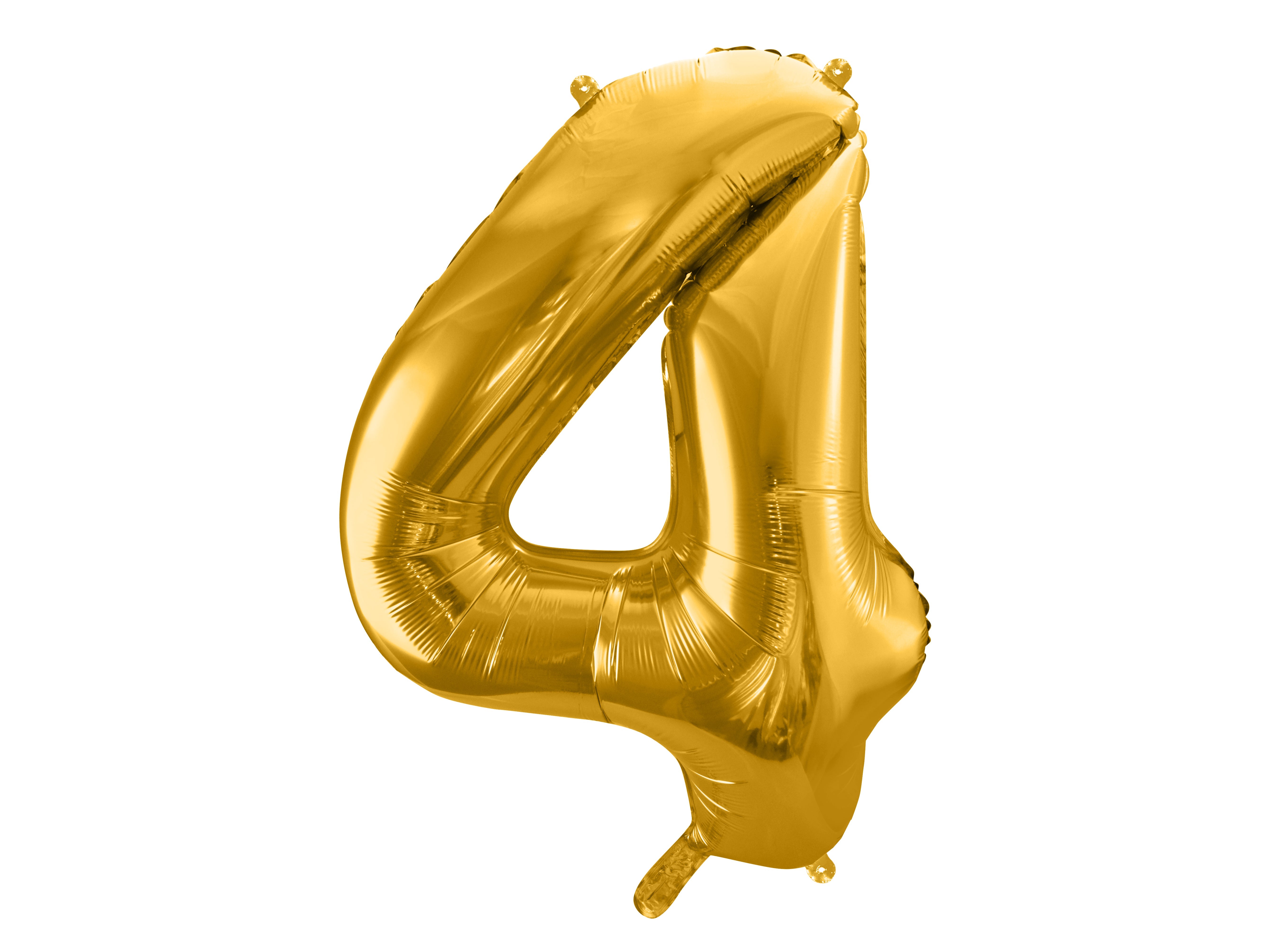 Folienballon Zahl "4" gold (1 Stk.)