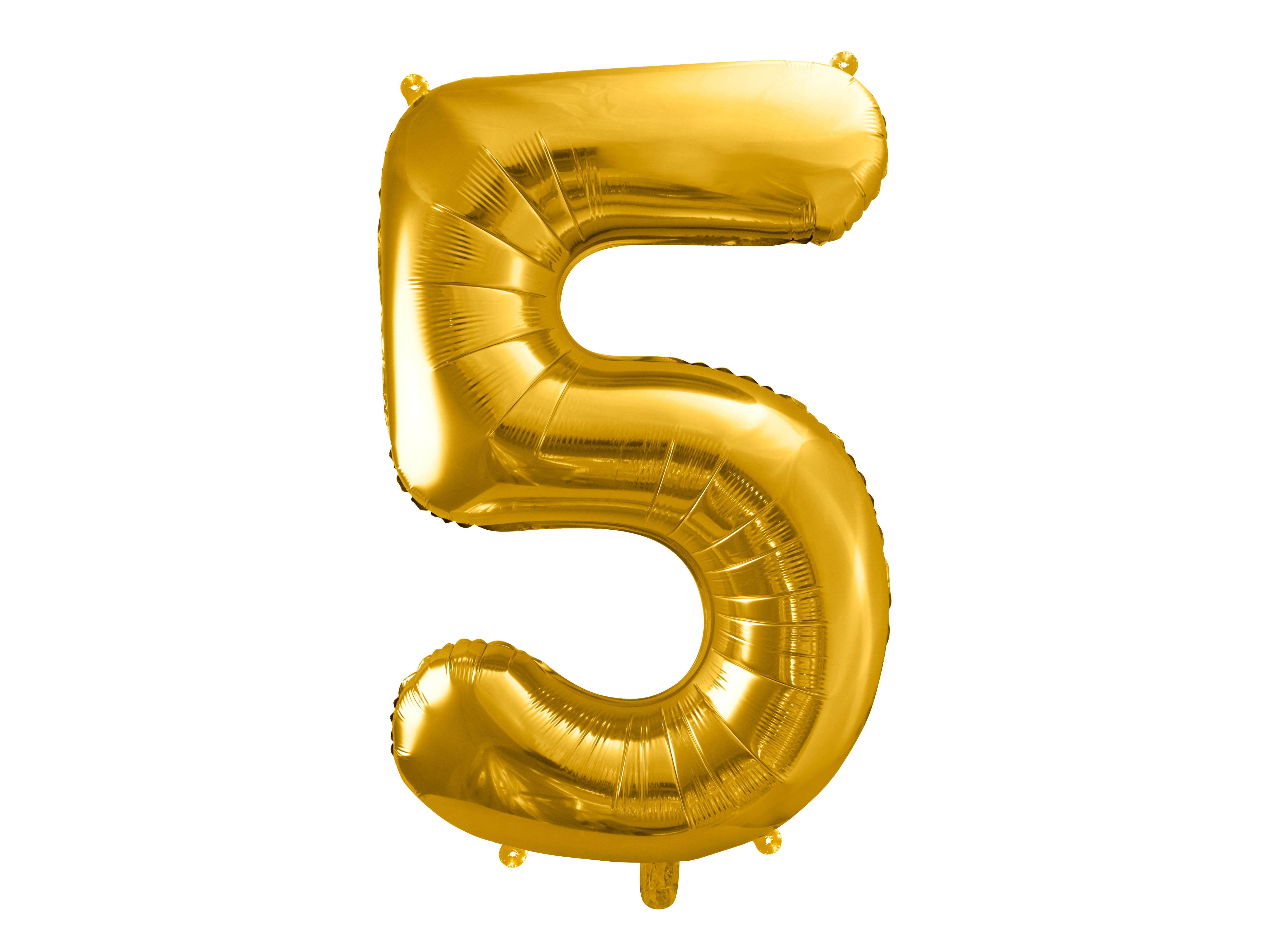 Folienballon Zahl "5" gold (1 Stk.)