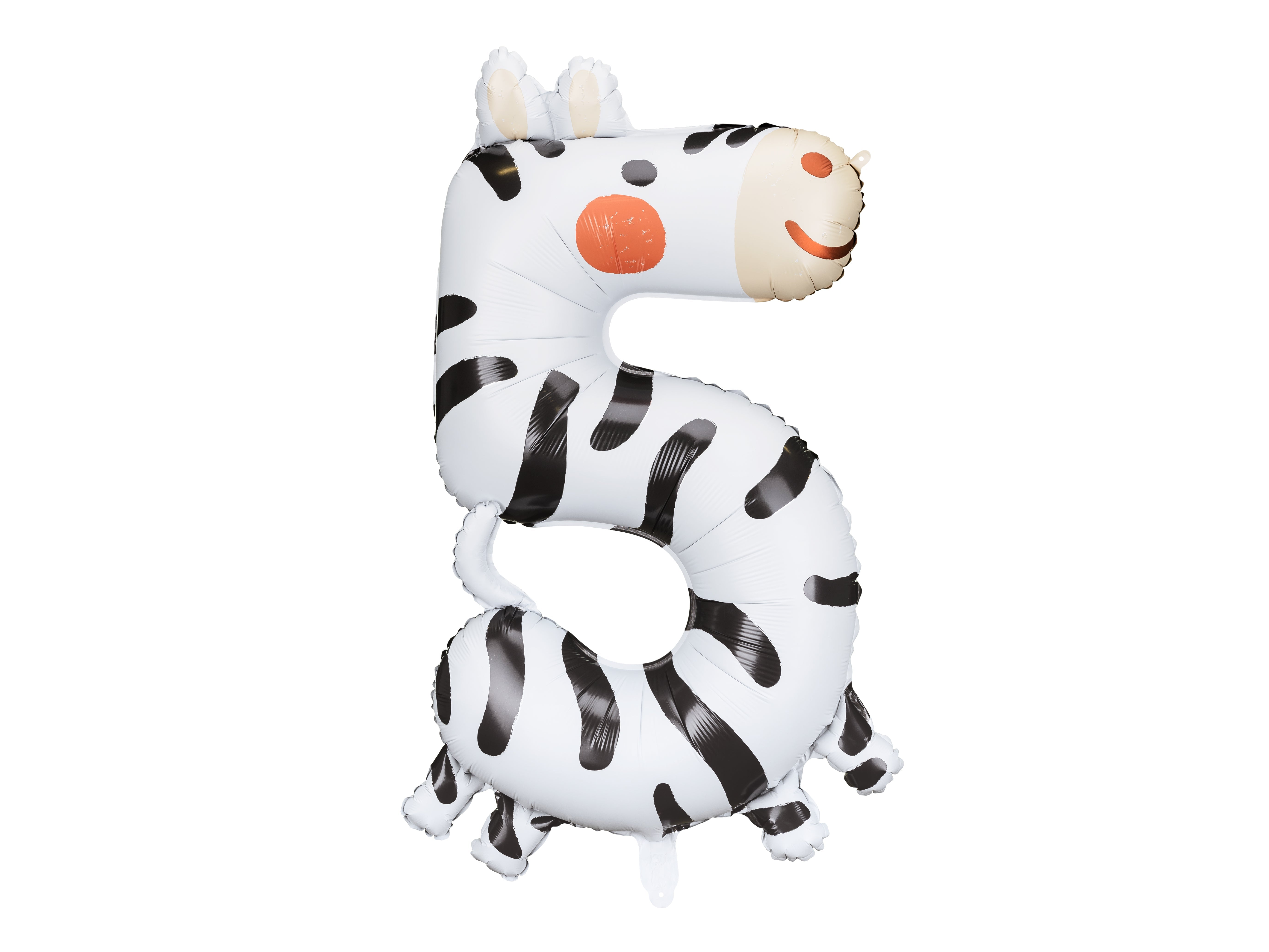 Folienballon Zahl "5" Zebra (1 Stk.)
