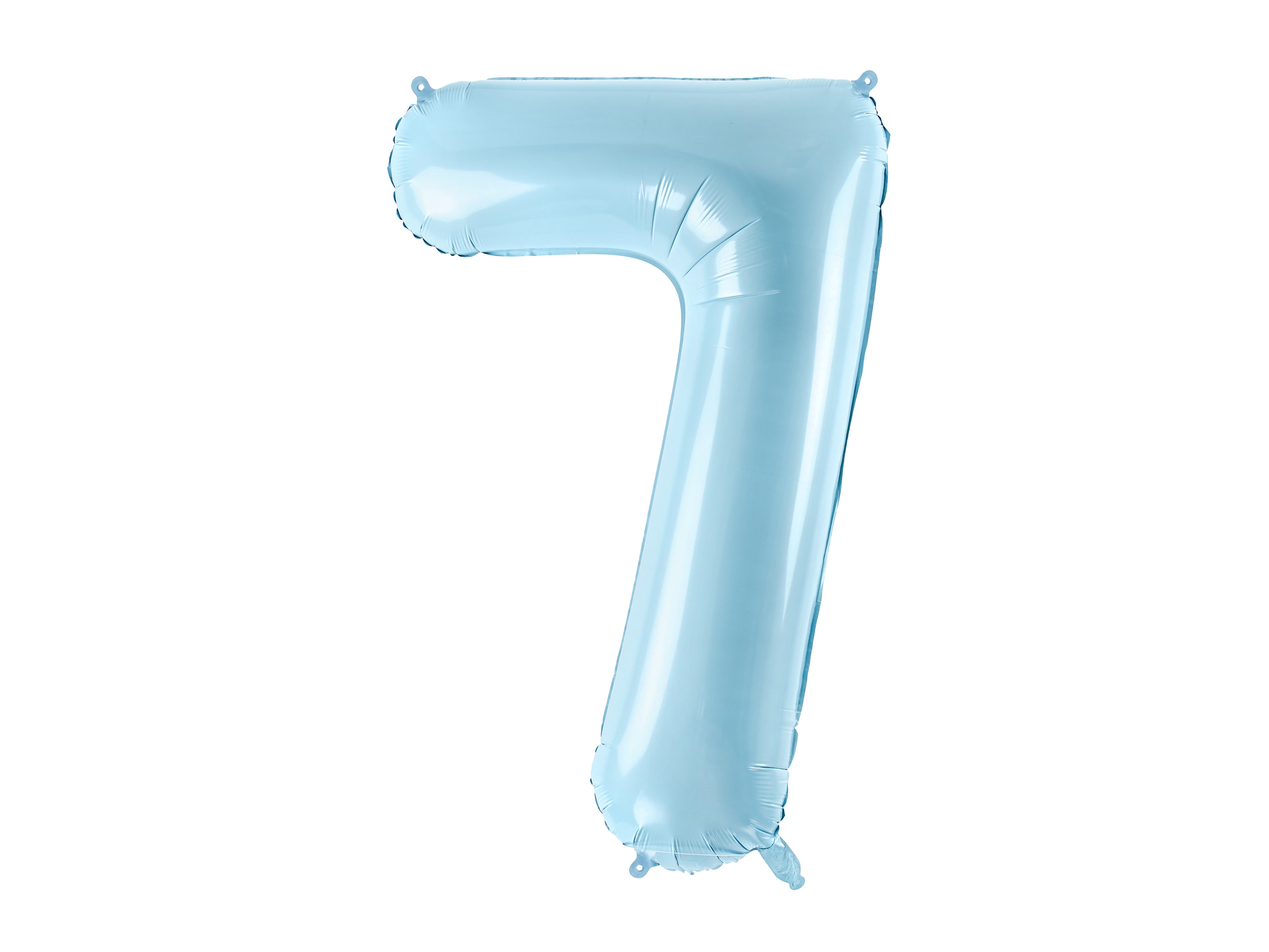 Folienballon Zahl "7" hellblau (1 Stk.)