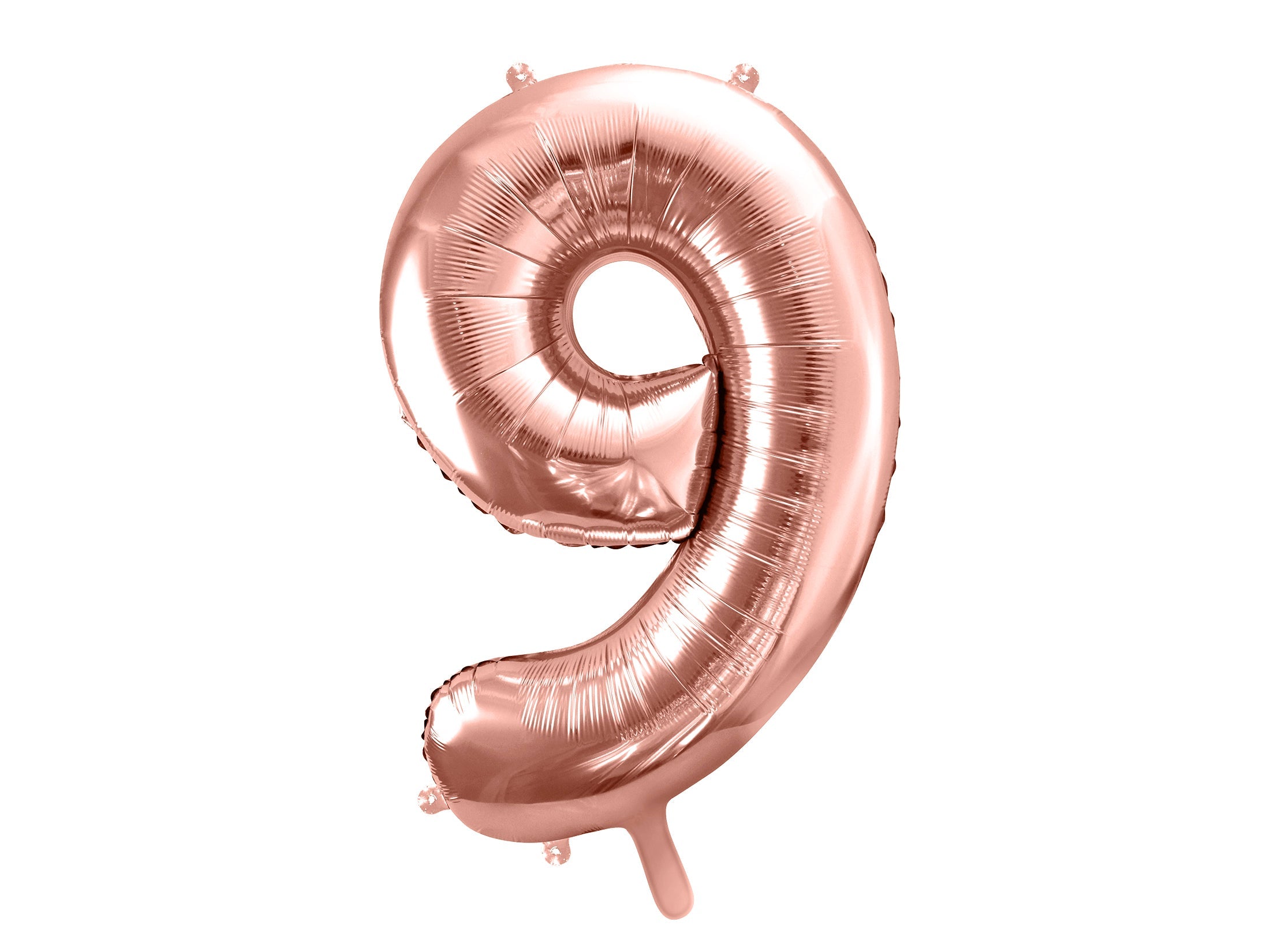 Folienballon Zahl "9" roségold (1 Stk.)
