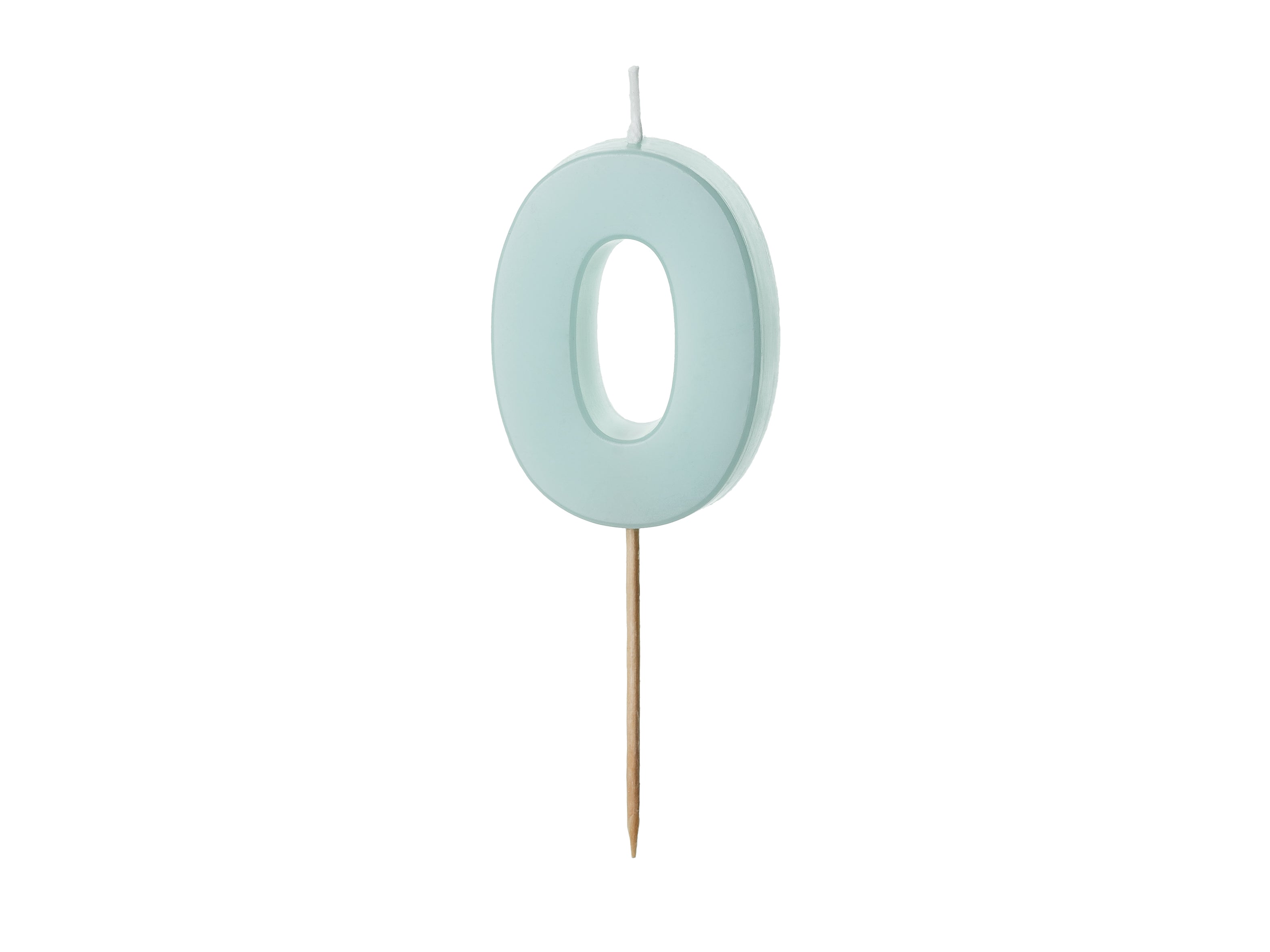 Kuchenkerze Ziffer "0" hellblau (1 Stk.)
