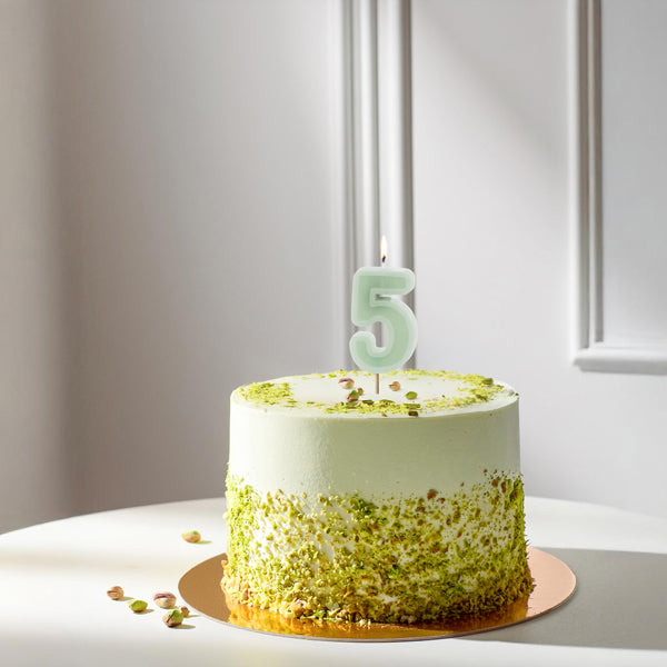 Kuchenkerze Ziffer "5" grün (1 Stk.)