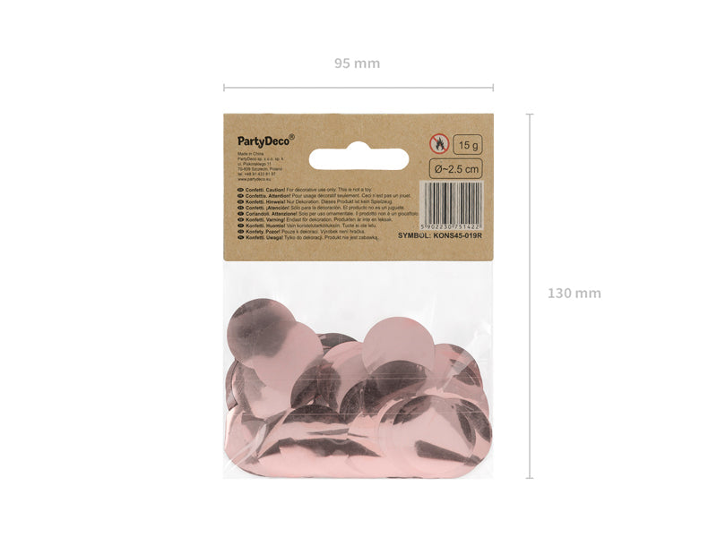 Konfetti "Kreise" roségold (1 Pck.)