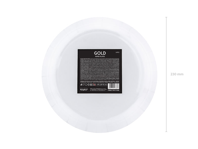 Teller gold (6 Stk.)