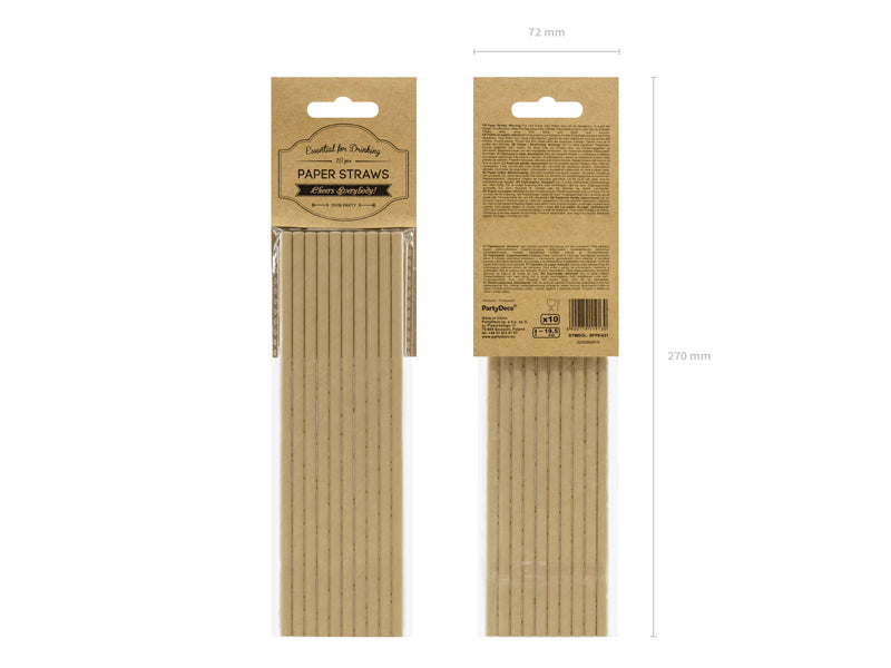 Trinkhalme Kraftpapier (10 Stk.)