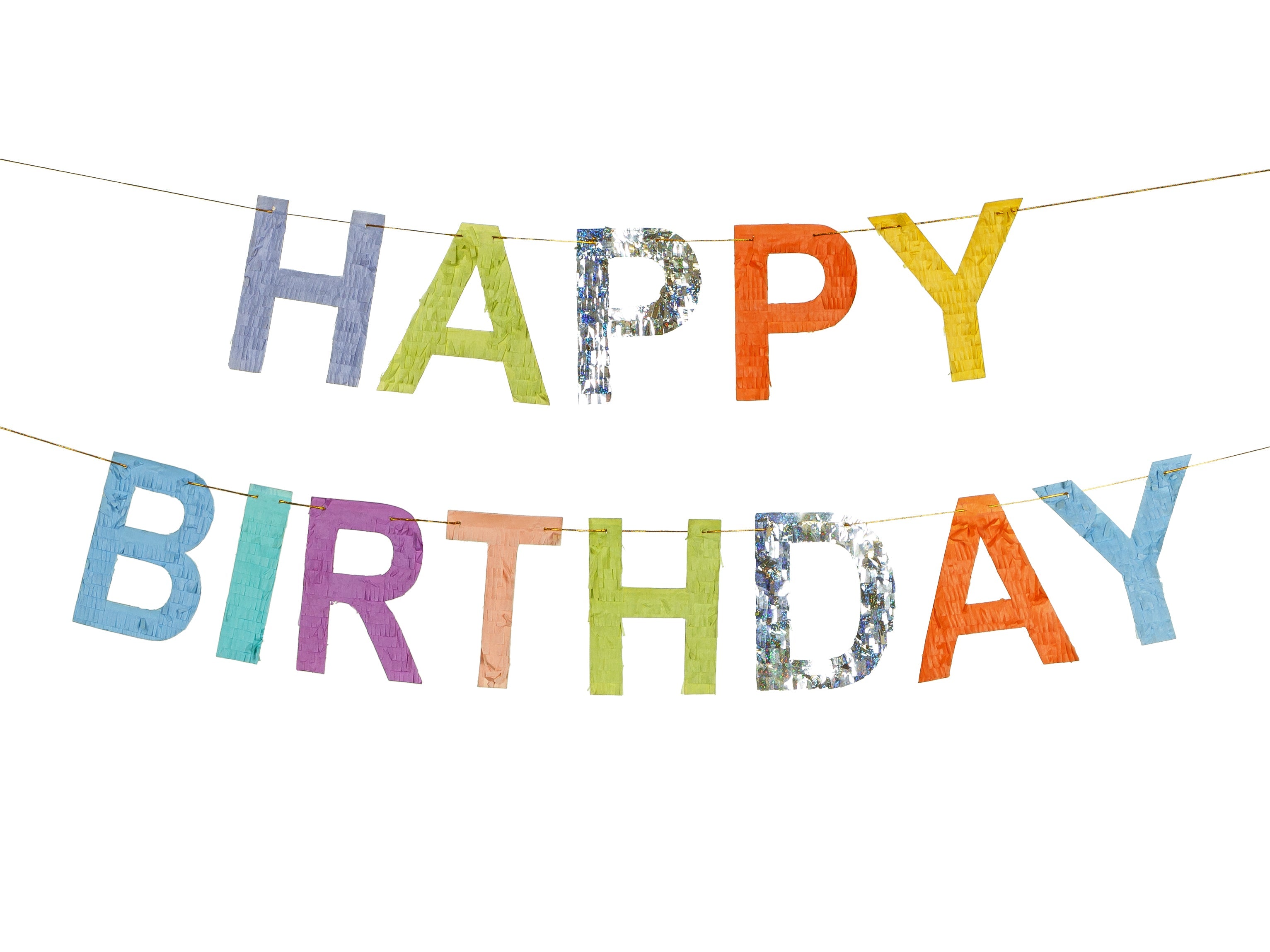 Wimpelkette "Happy Birthday" bunt (1 Stk.)