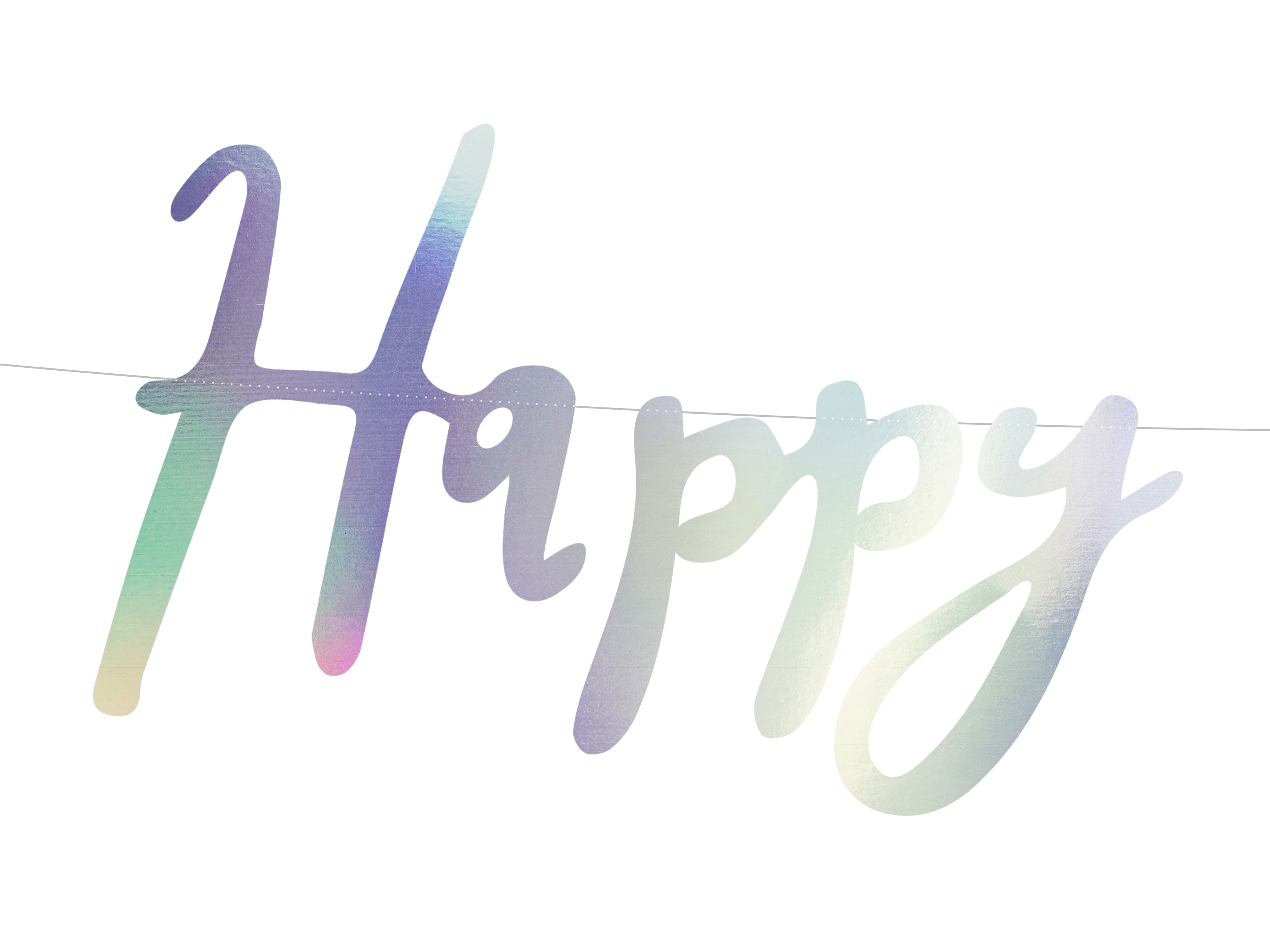 Wimpelkette Meerjungfrau "Happy Birthday" schillernd (1 Stk.)