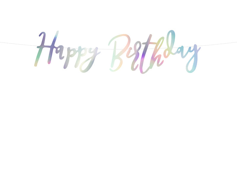 Wimpelkette Meerjungfrau "Happy Birthday" schillernd (1 Stk.)