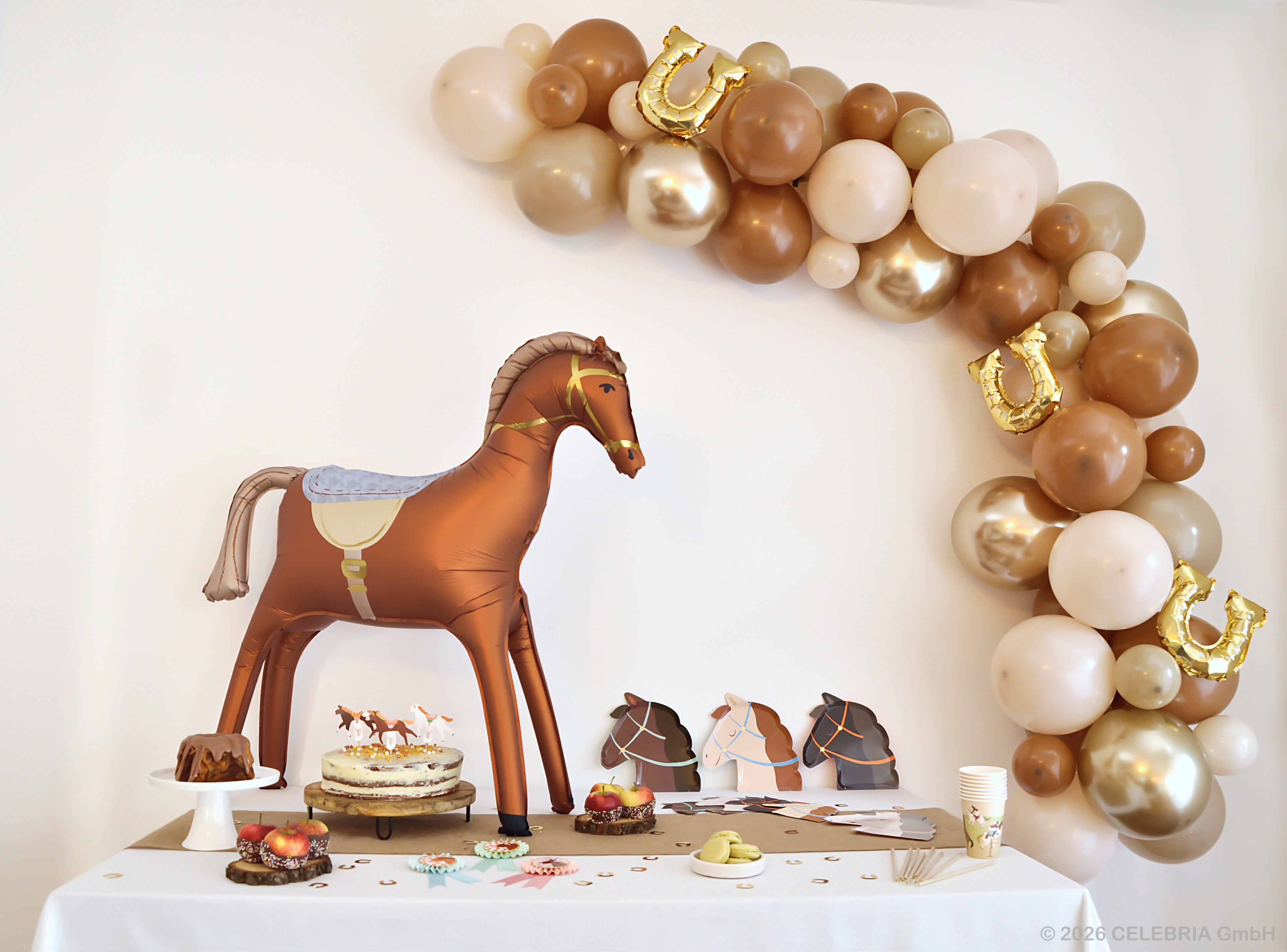 Ballongirlande "Pferde" (1 DIY-Set)
