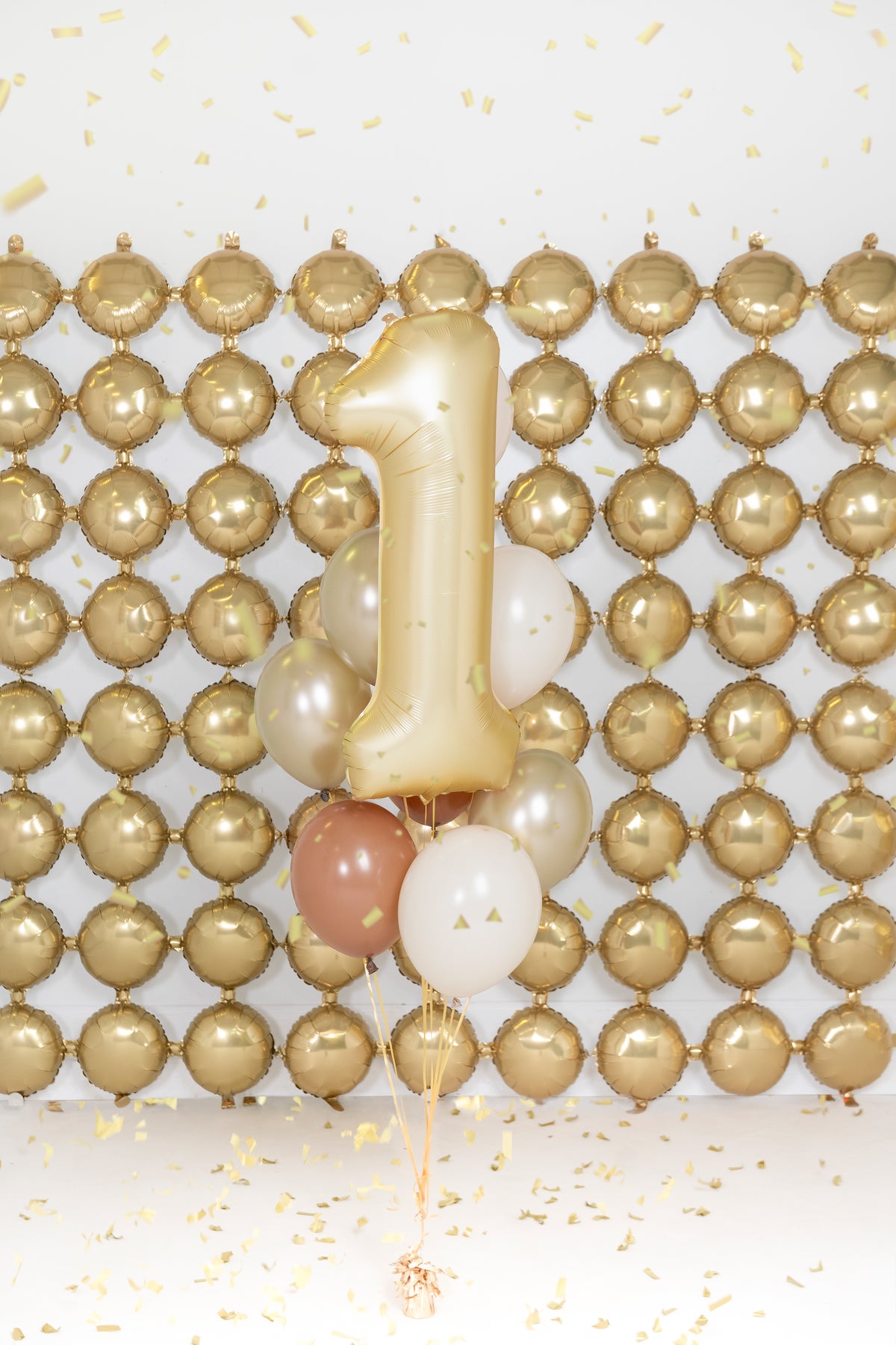 Folienballon Zahl "1" gold matt (1 Stk.)