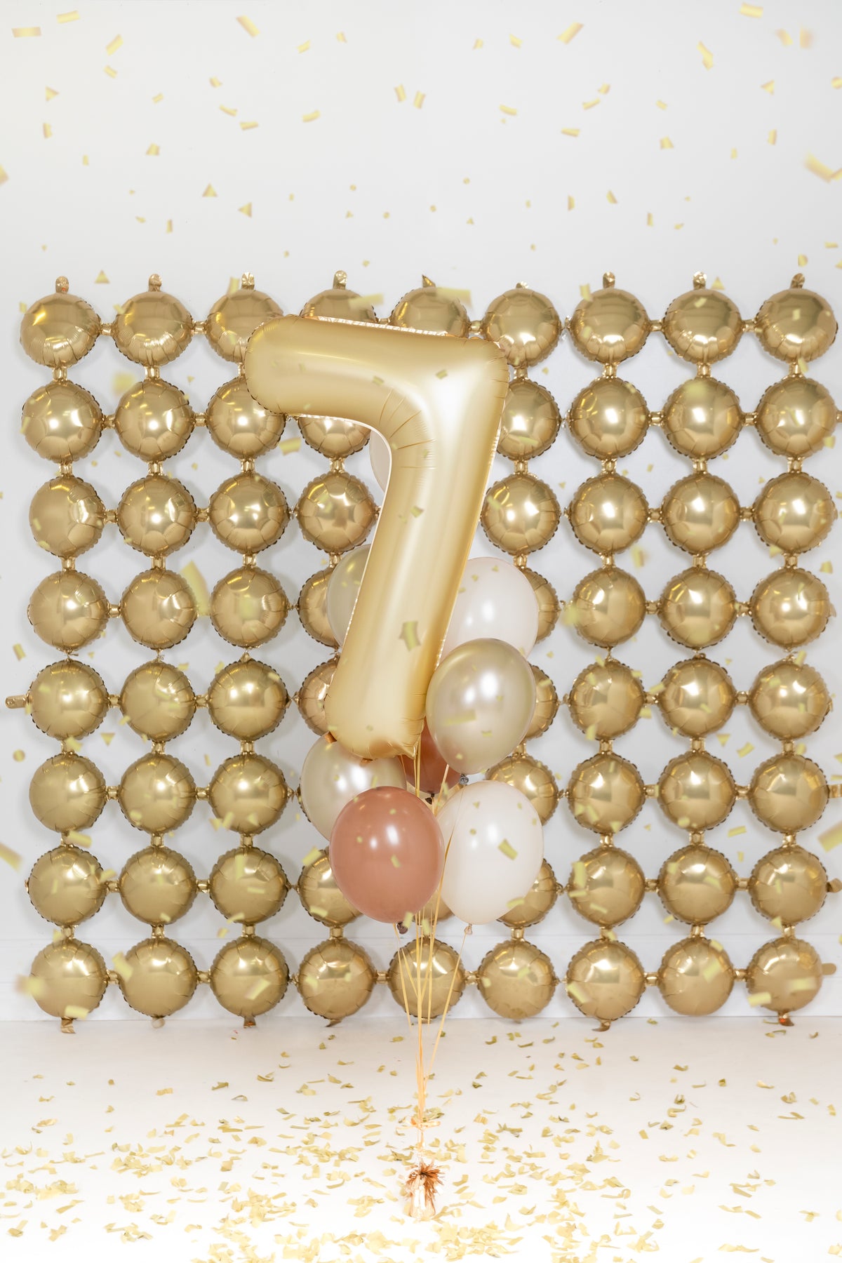 Folienballon Zahl "7" gold matt (1 Stk.)