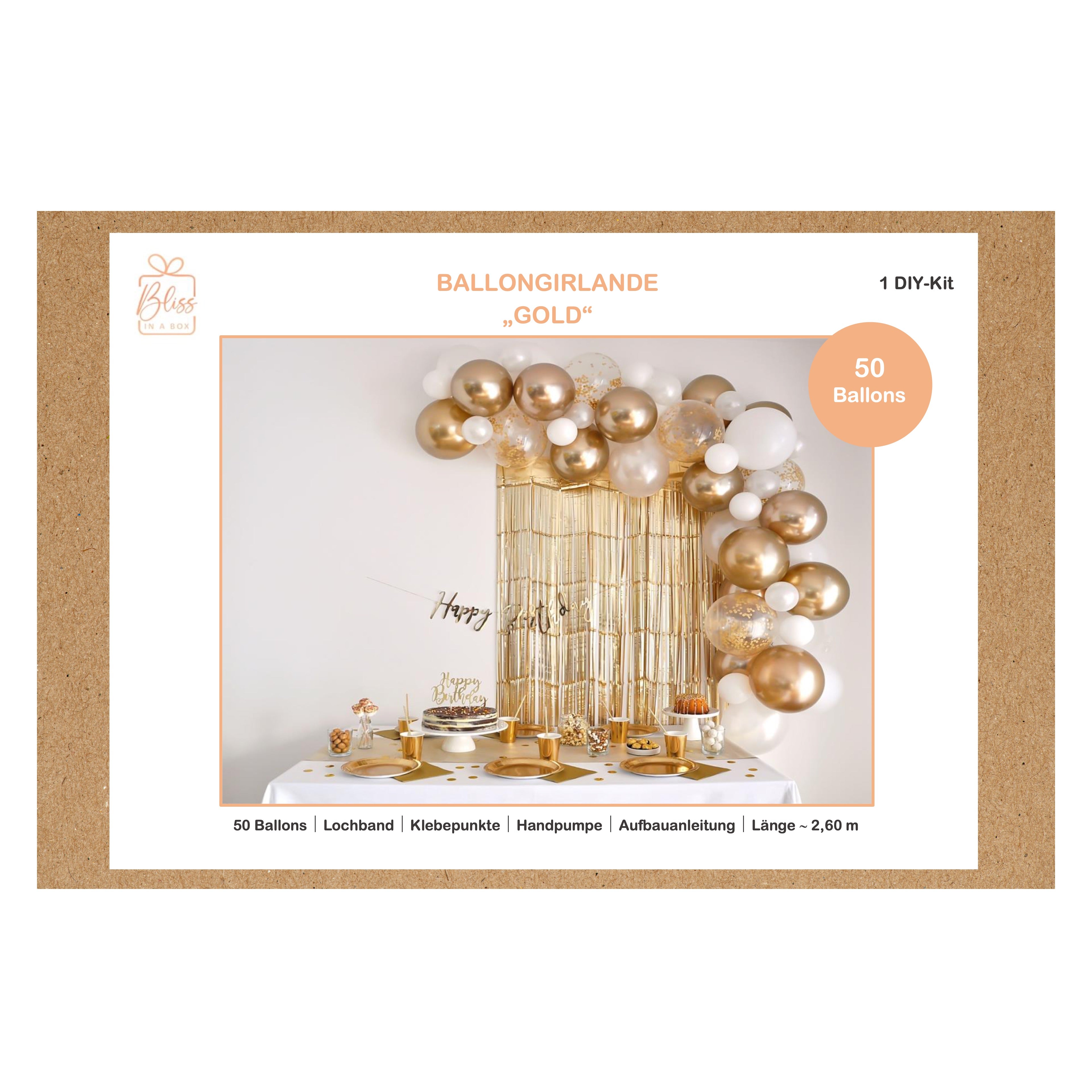 Ballongirlande "Gold" (1 DIY-Set)