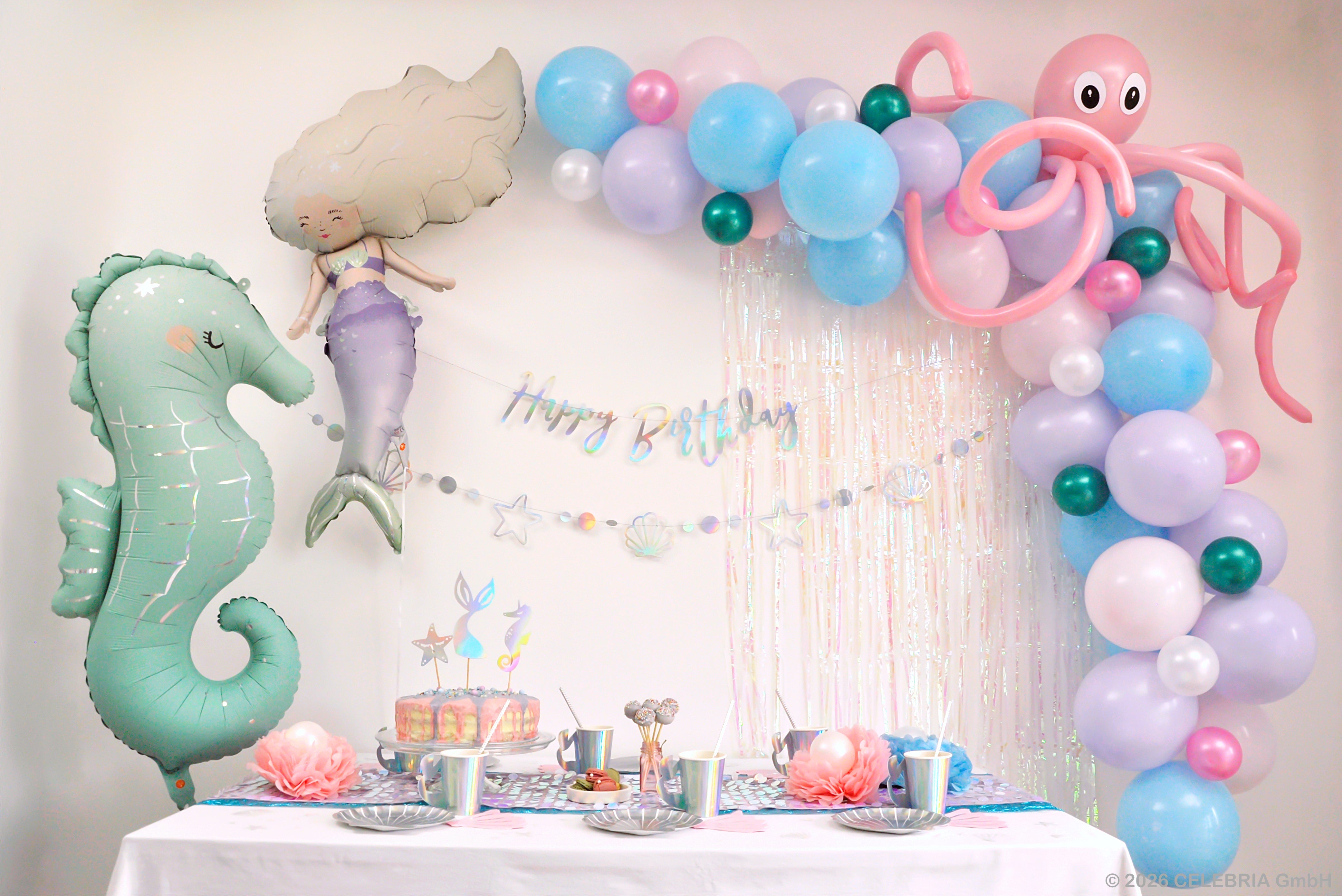 Ballongirlande "Meerjungfrau" (1 DIY-Set)