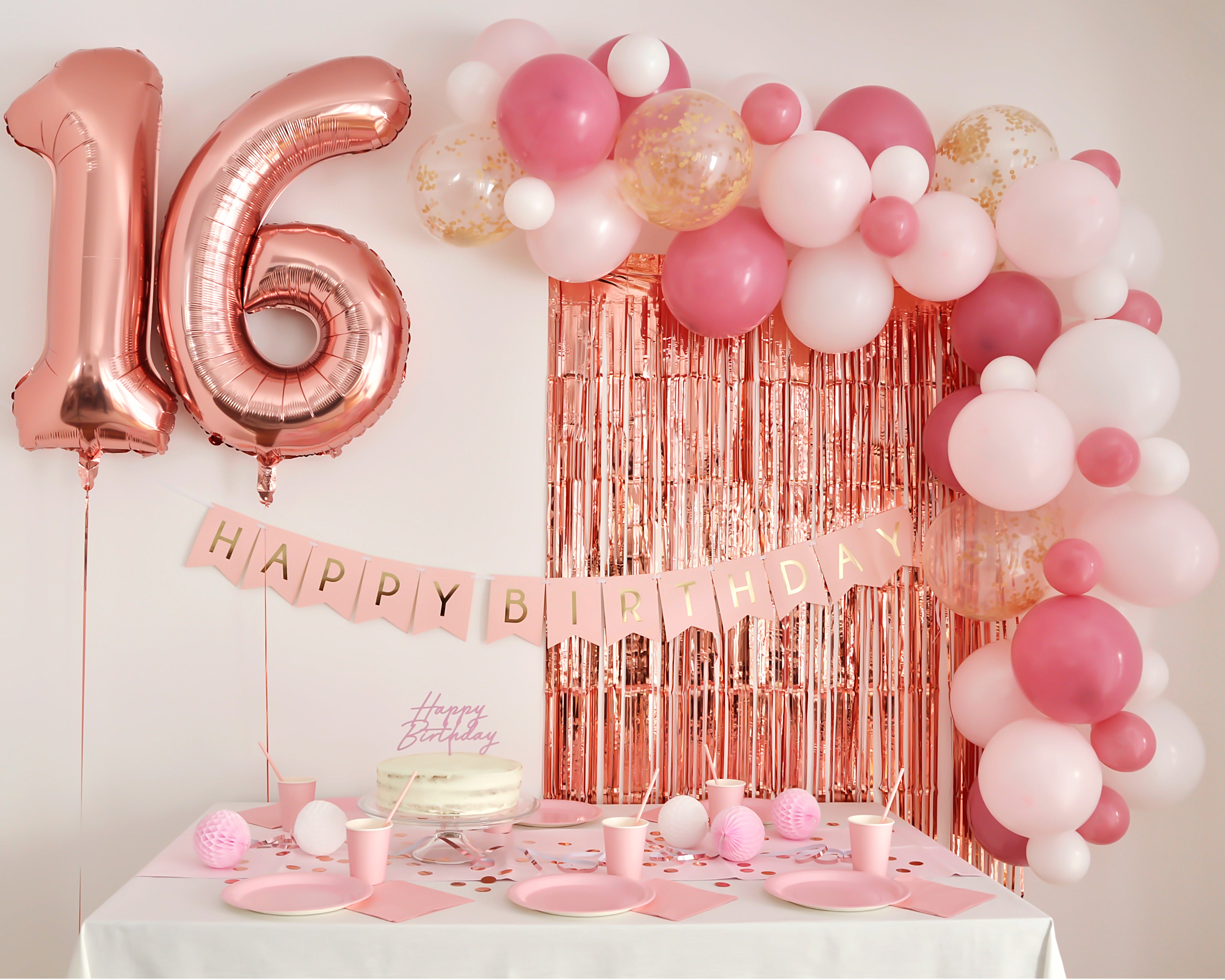 Ballongirlande "Rosa" (1 DIY-Set)