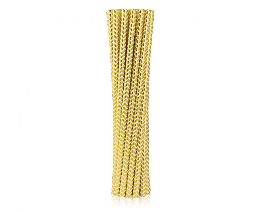 Trinkhalme "Pattern" gold (12 Stk.)