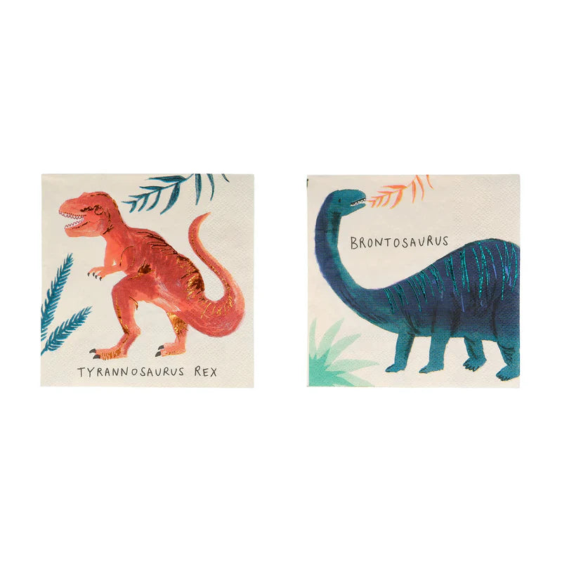 Servietten "Dinosaurierarten" (16 Stk.)