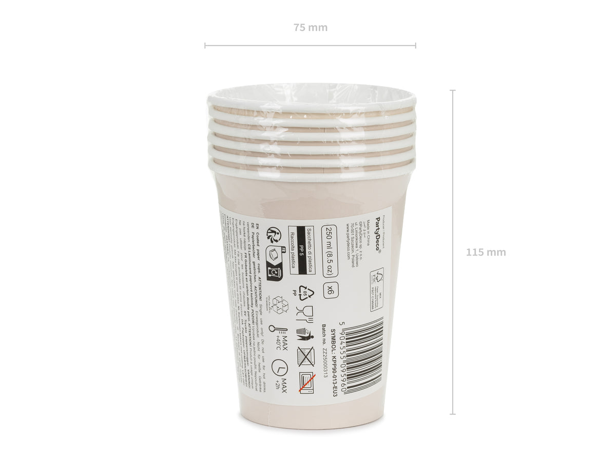Becher beige (6 Stk.)