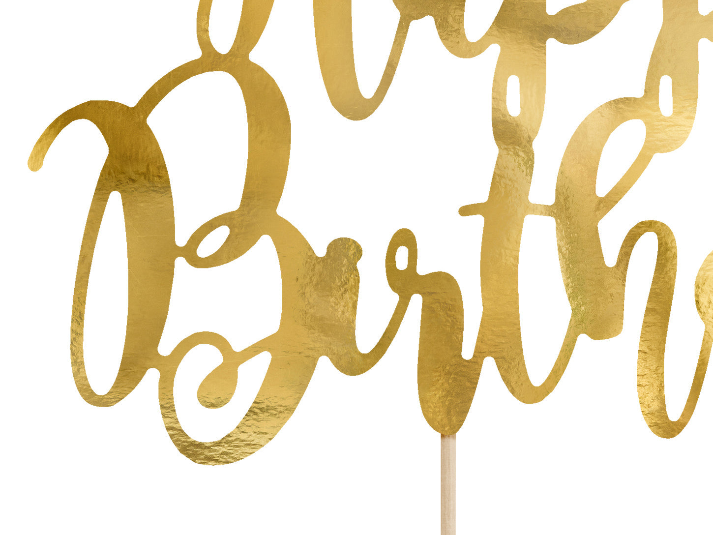 Kuchentopper "Happy Birthday" gold (1 Stk.)