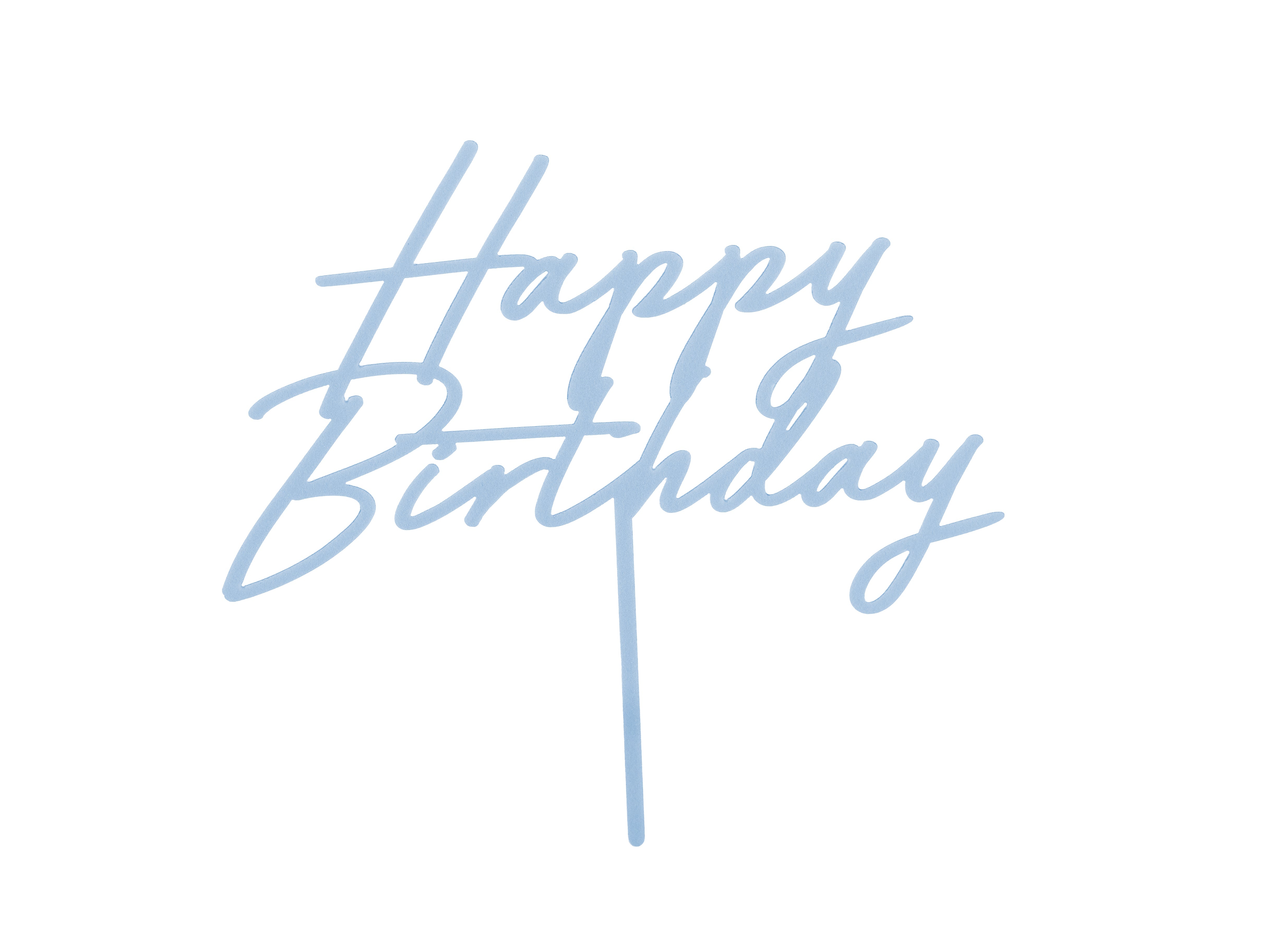 Kuchentopper "Happy Birthday" blau (1 Stk.)