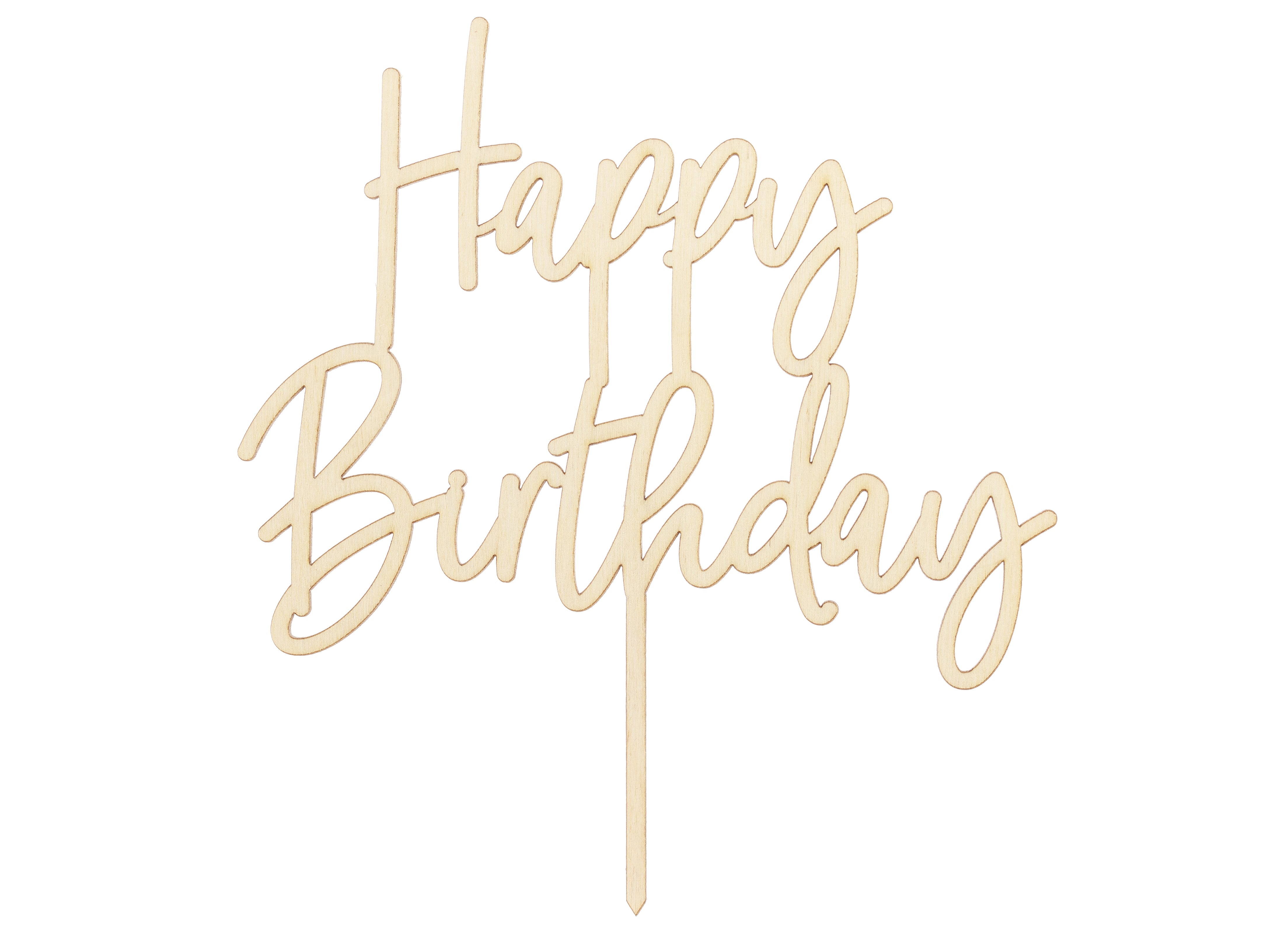 Kuchentopper "Happy Birthday" Holz (1 Stk.)