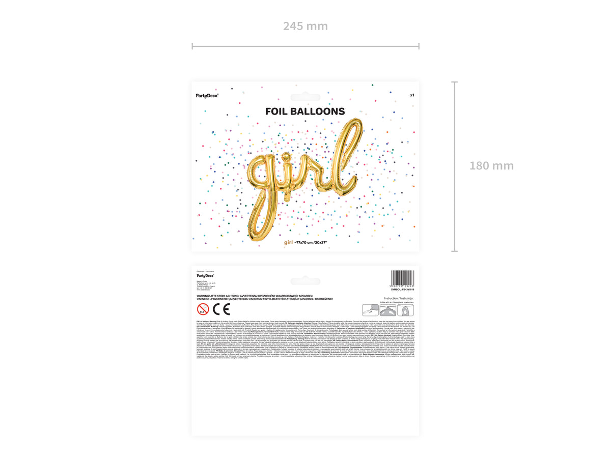 Folienballon "Girl" (1 Stk.)
