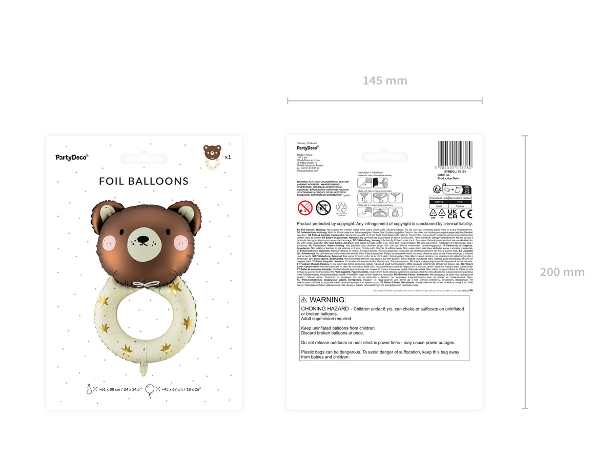 Folienballon "Teddy Rassel" (1 Stk.)