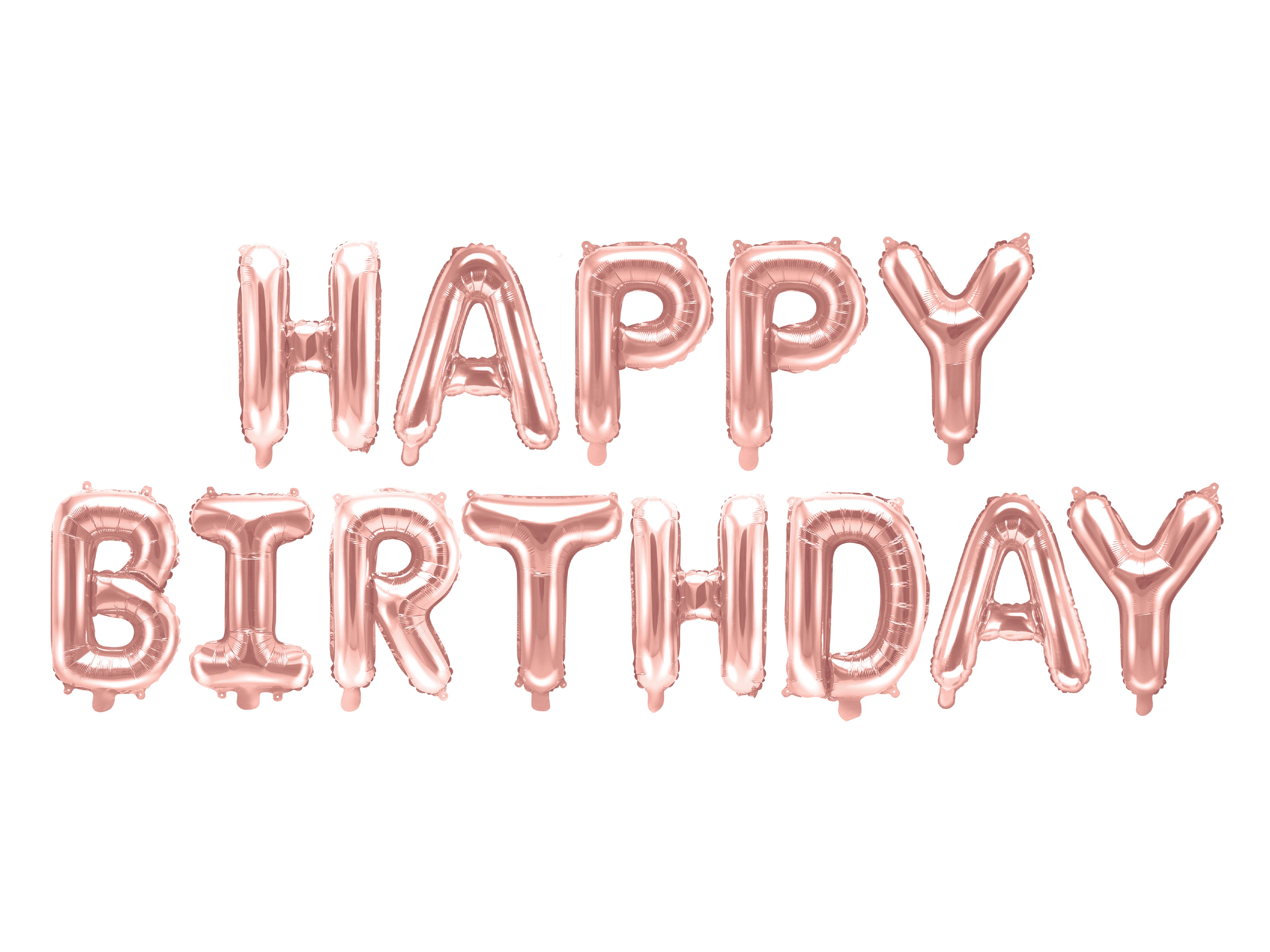 Ballon Wimpelkette "Happy Birthday" roségold (1 Stk.)