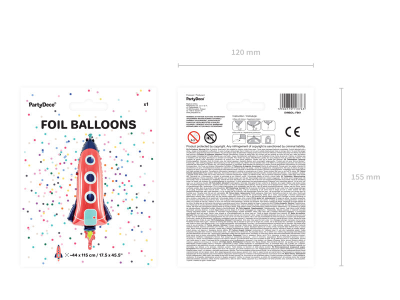 Folienballon "Rakete" (1 Stk.)
