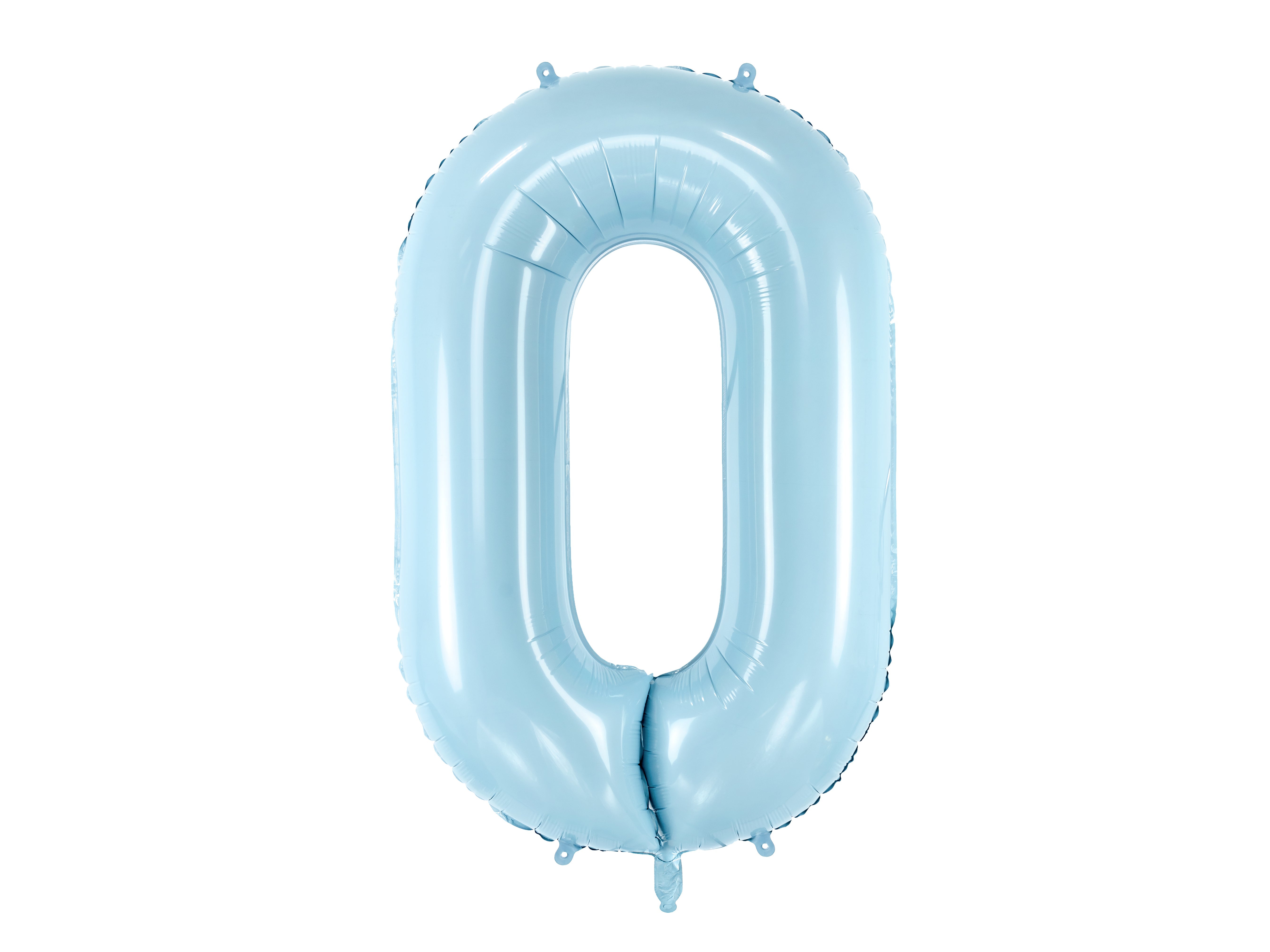 Folienballon Zahl "0" hellblau (1 Stk.)