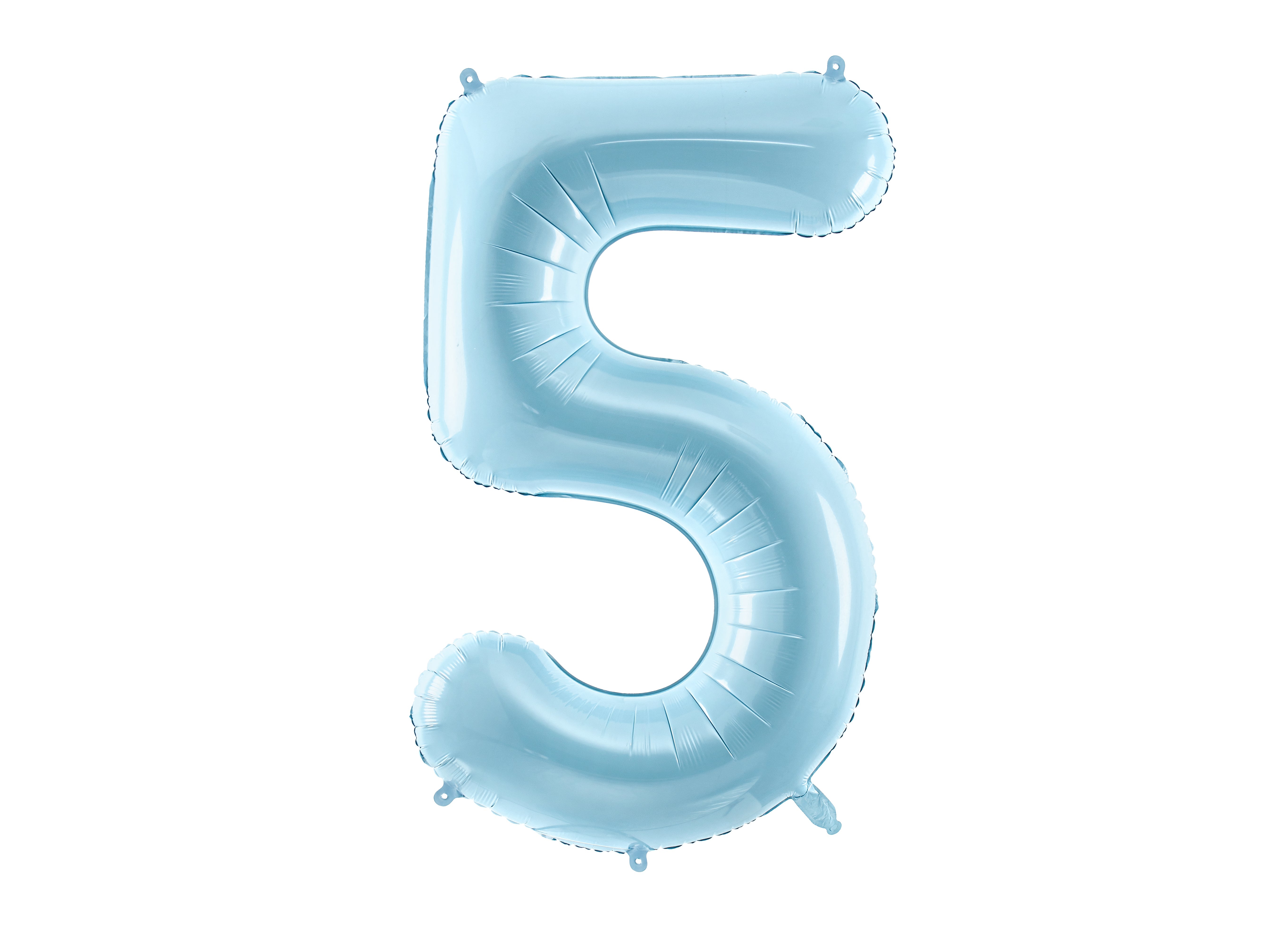 Folienballon Zahl "5" hellblau (1 Stk.)