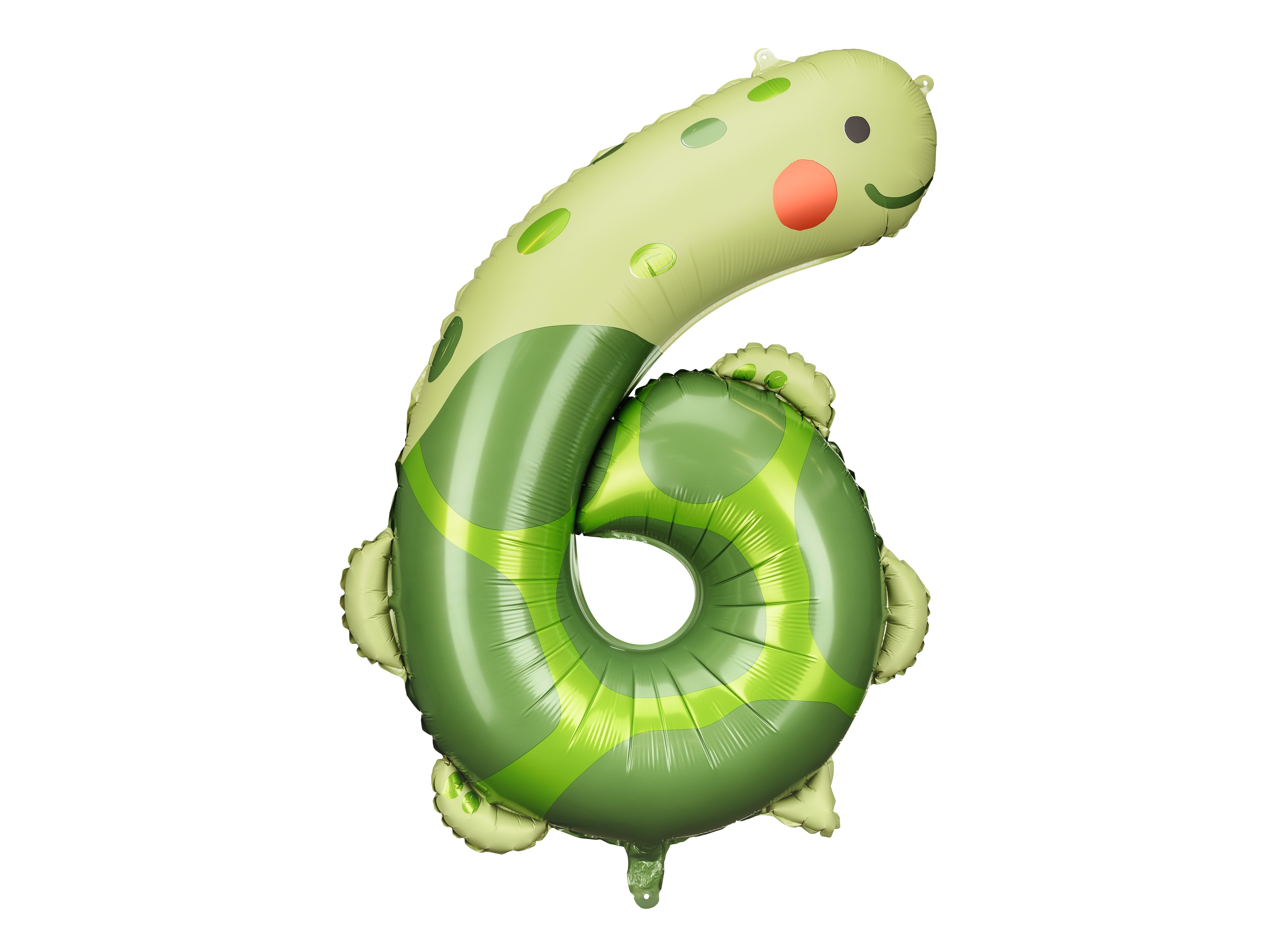 Folienballon Zahl "6" Schildkröte (1 Stk.)