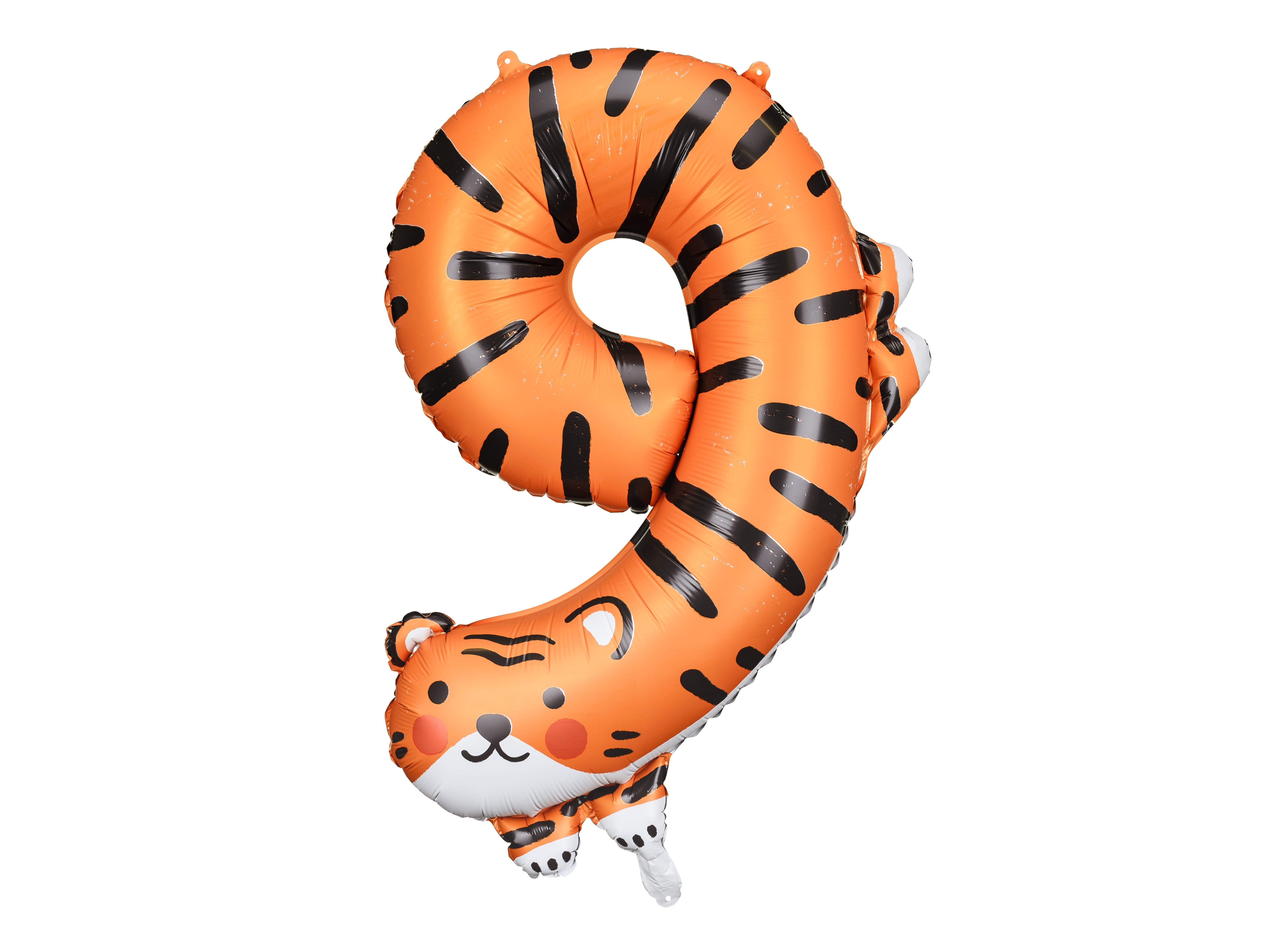Folienballon Zahl "9" Tiger (1 Stk.)