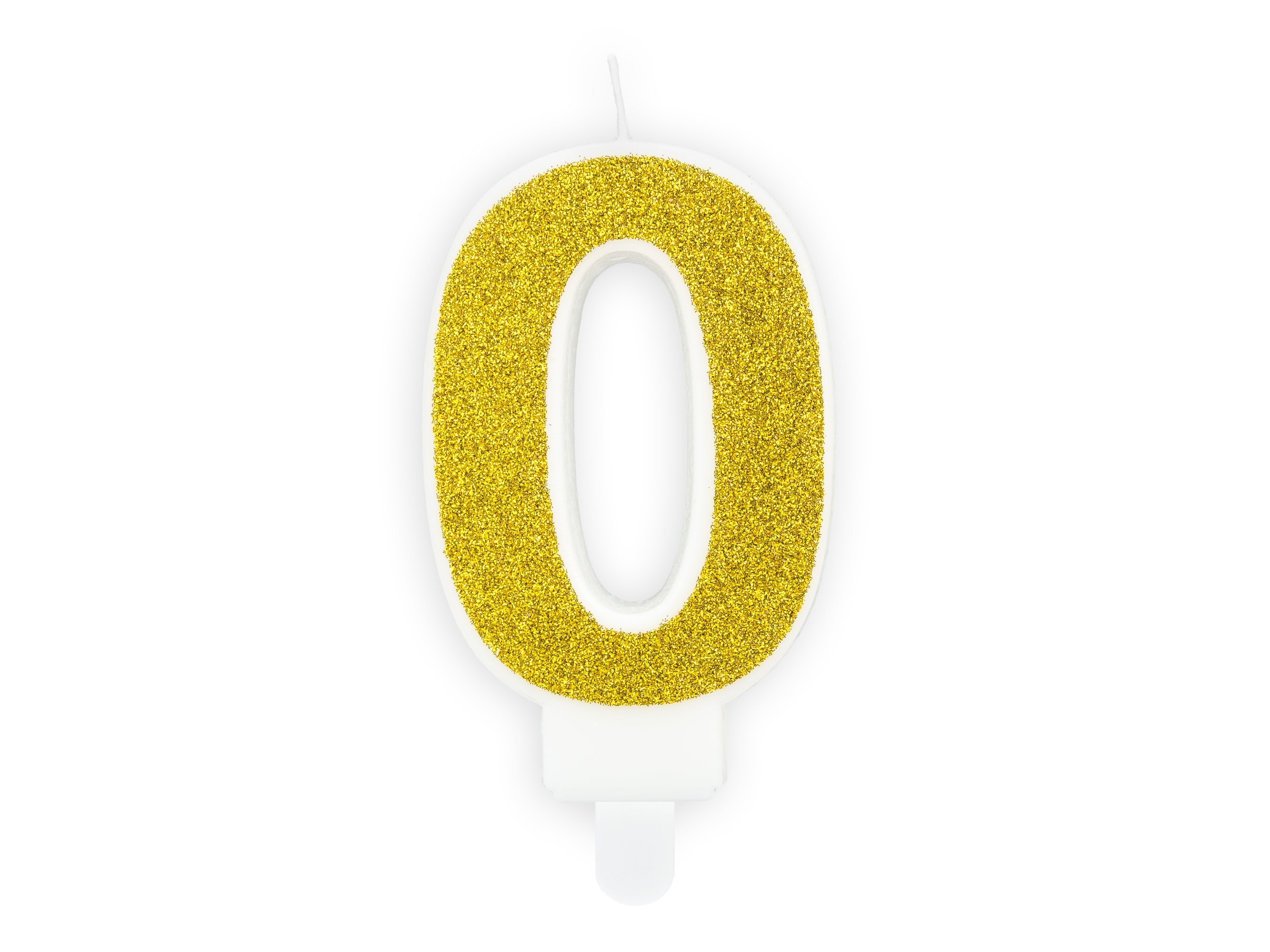 Kuchenkerze Ziffer "0" gold (1 Stk.)