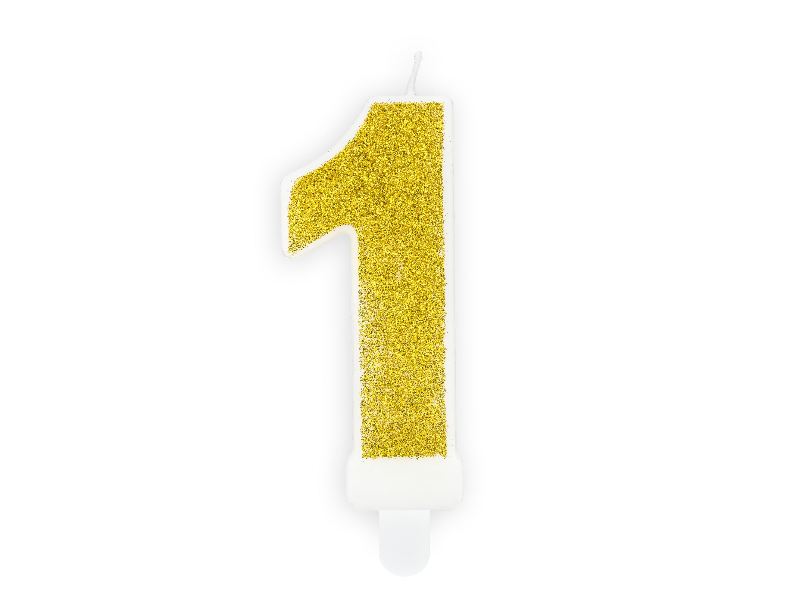 Kuchenkerze Ziffer "1" gold (1 Stk.)