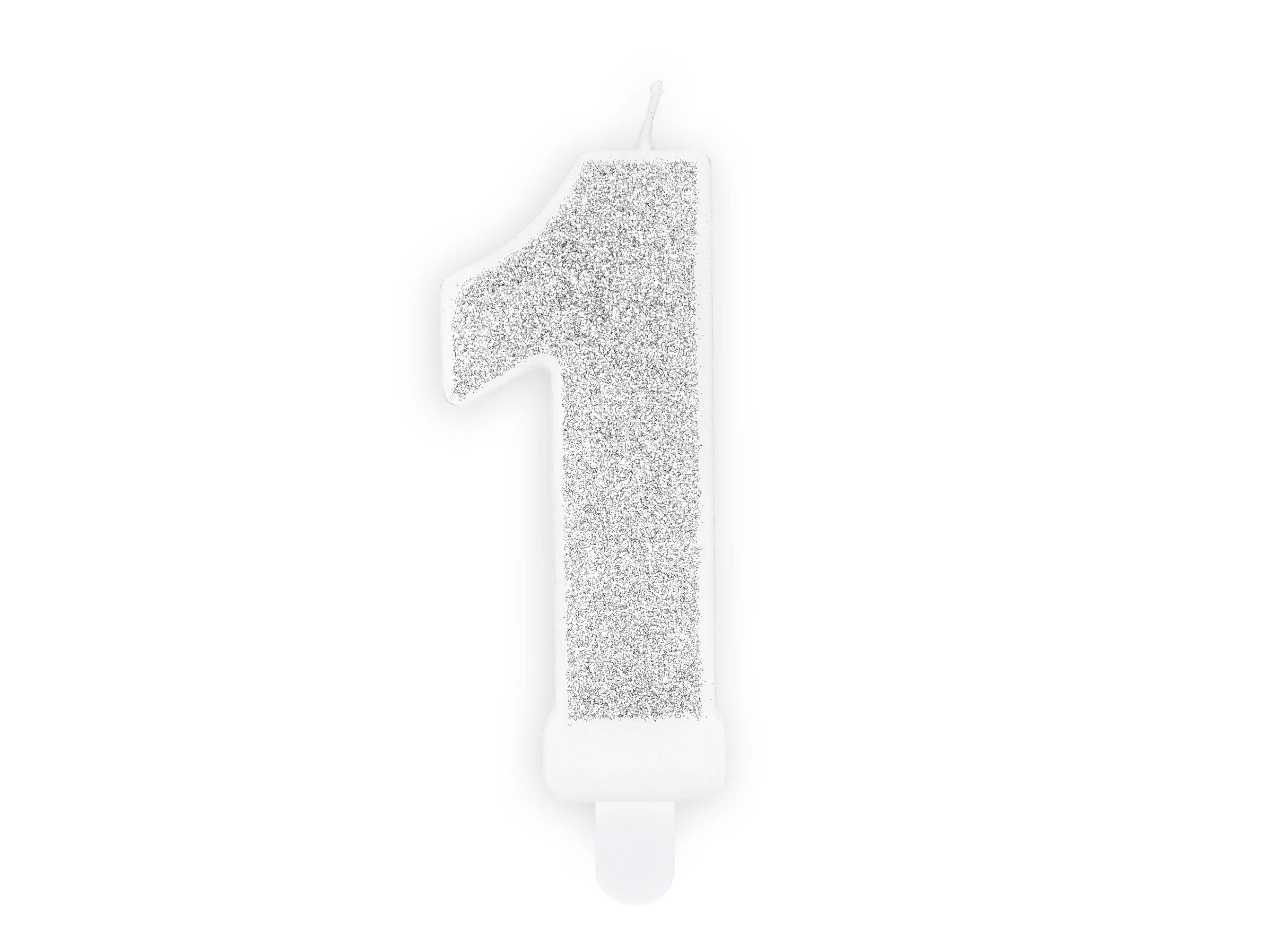 Kuchenkerze Ziffer "1" silber (1 Stk.)
