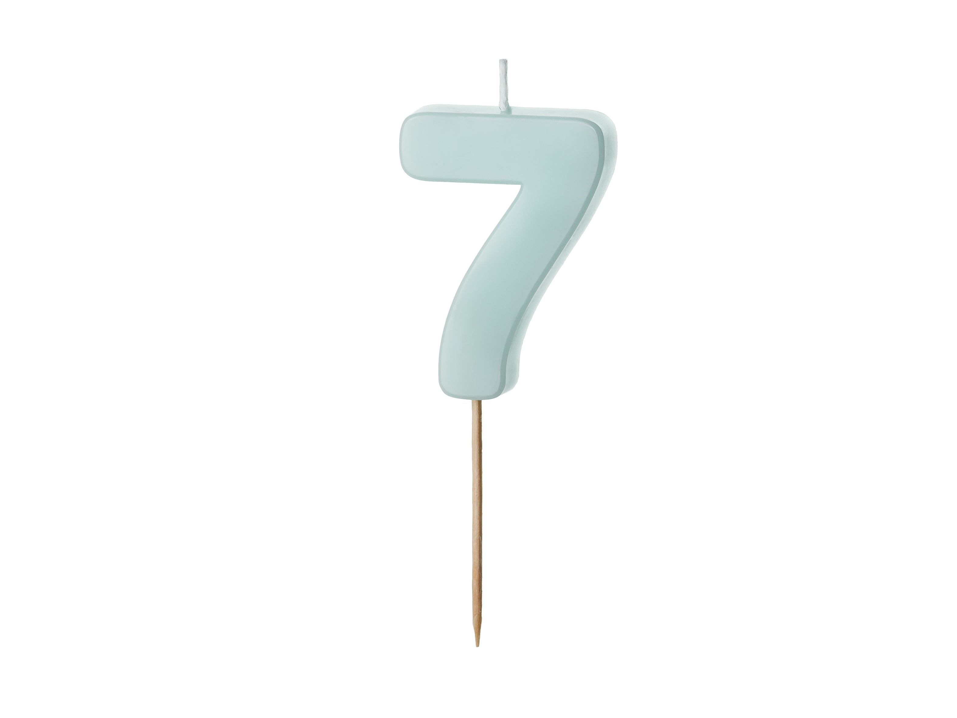 Kuchenkerze Ziffer "7" hellblau (1 Stk.)